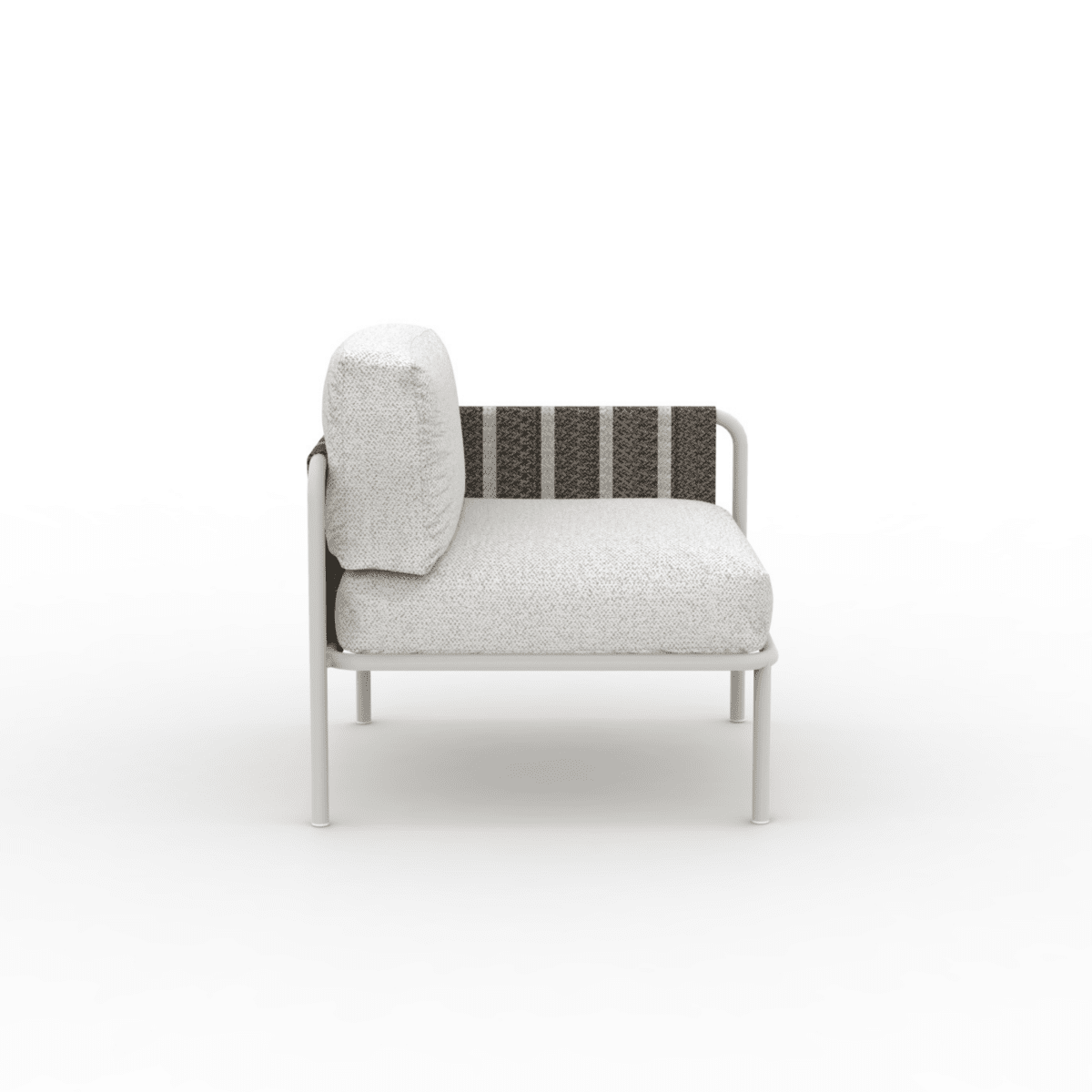 Modulo angolare divano in metallo "Hamptons" con cuscini cm 80x80 84h - MondoViro