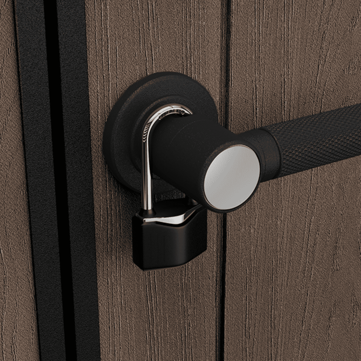 Casetta da giardino "Nido Plus 7517/1775" evotech marrone con doppia opzione di montaggio - MondoViro