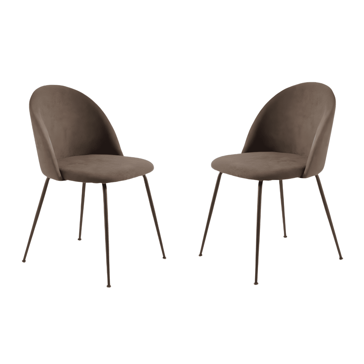 Set sedie da pranzo in tessuto moderne "Prince" con imbottitura cm 50x52 81h - MondoViro
