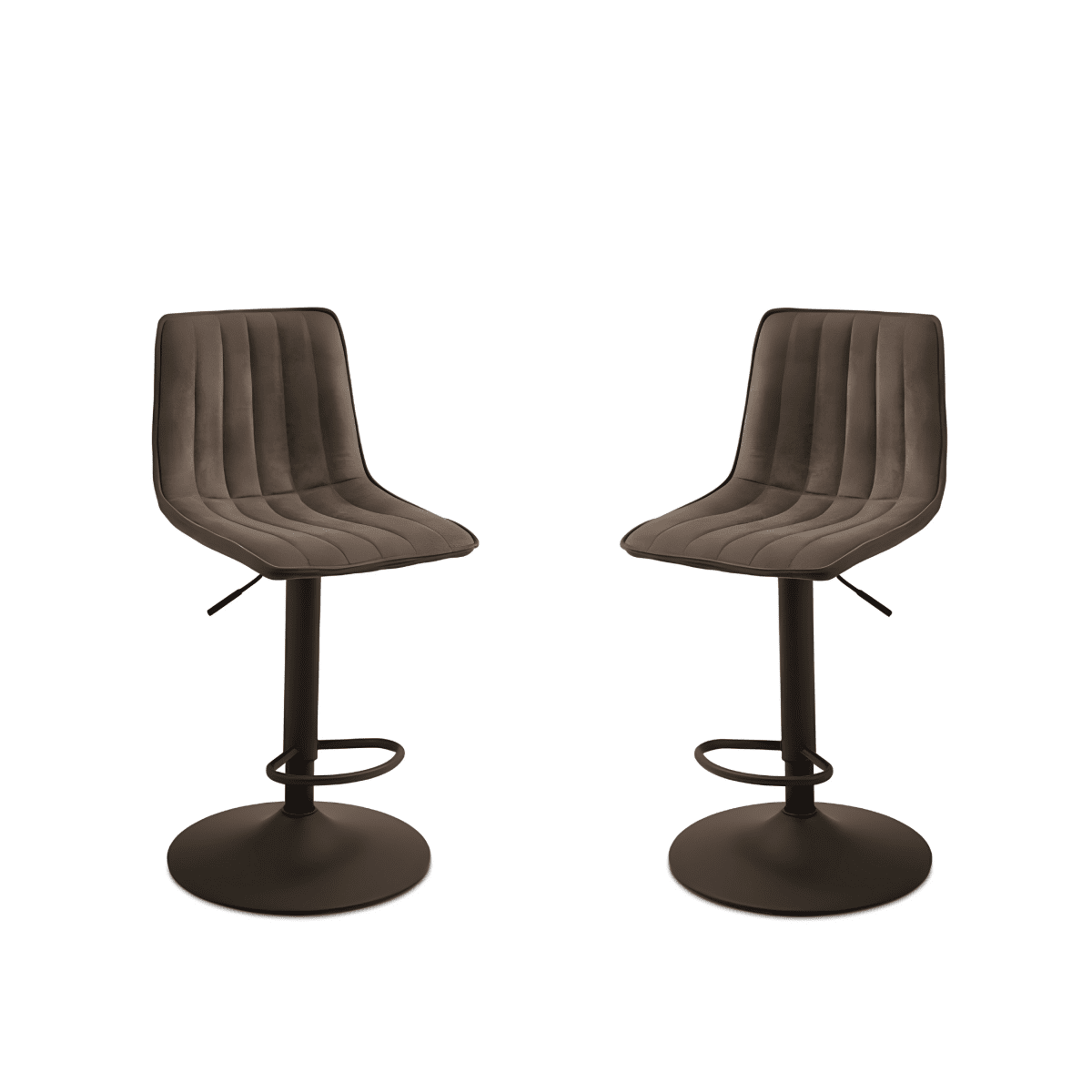 Set di sgabelli in tessuto "Palmer" imbottiti cm 45x45 91h - MondoViro