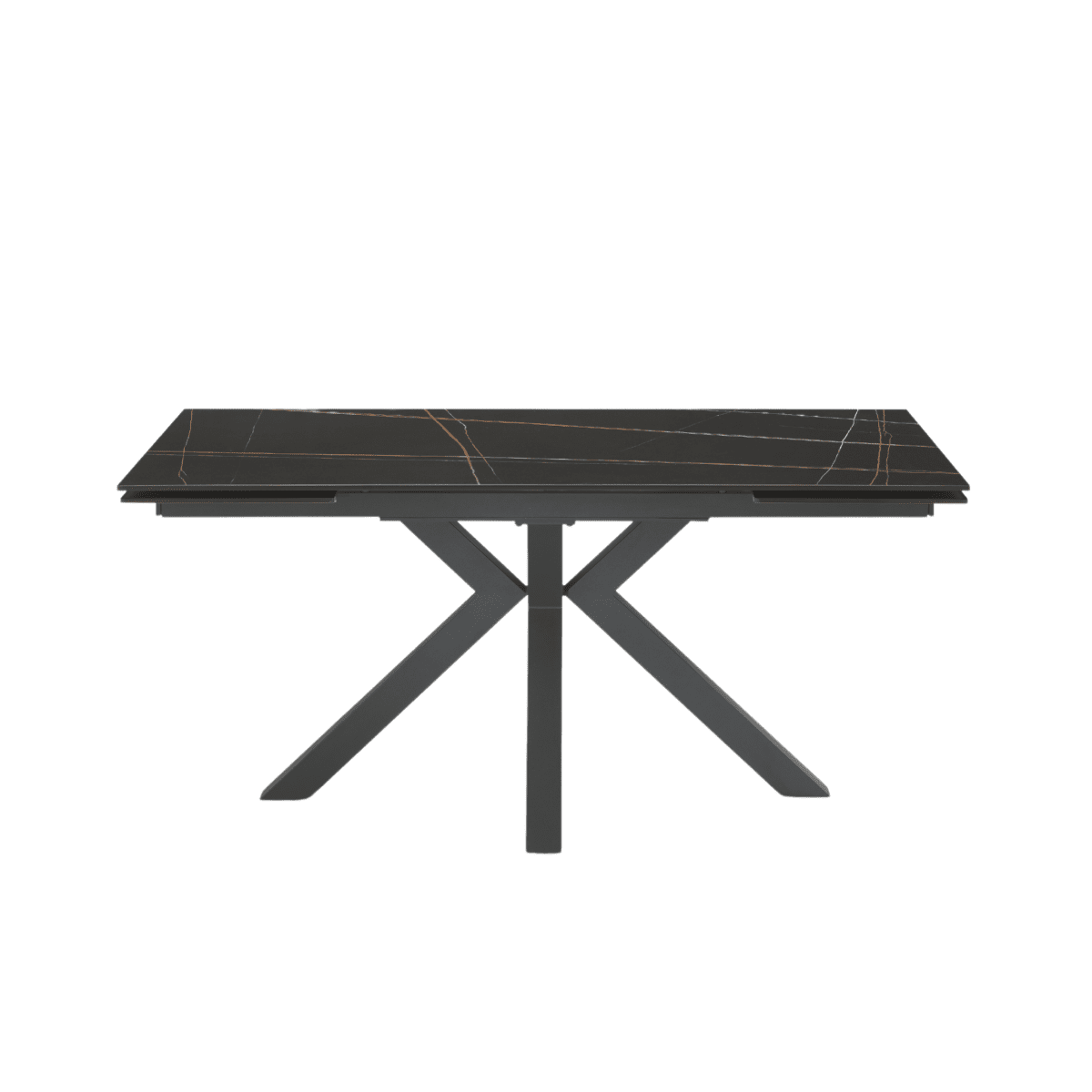 Tavolo allungabile "Korven" in pietra sinterizzata effetto marmo con 2 allunghe cm 160/240x91 74h - MondoViro