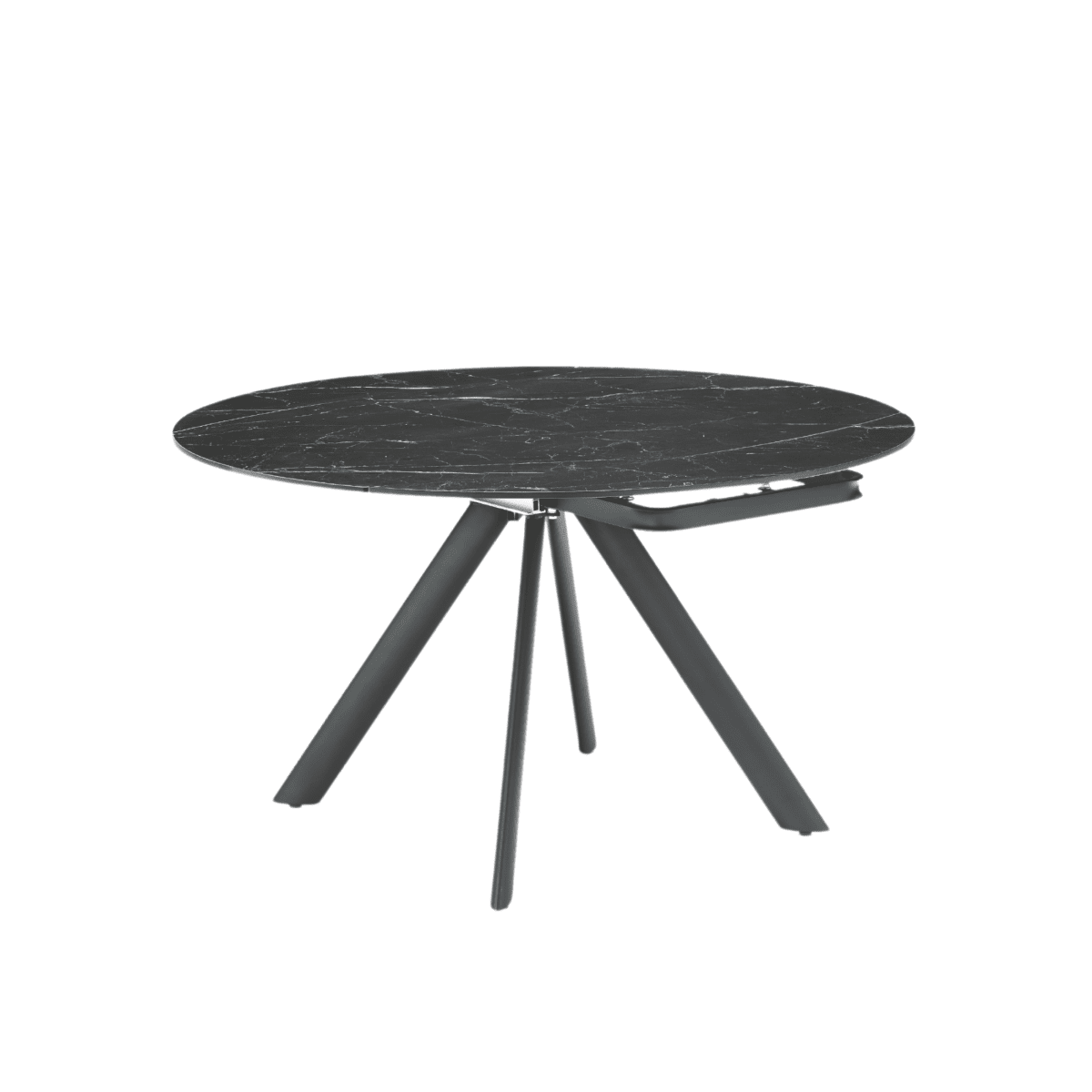 Tavolo allungabile "Lena" effetto marmo con piano girevole cm 135x87 78h - MondoViro