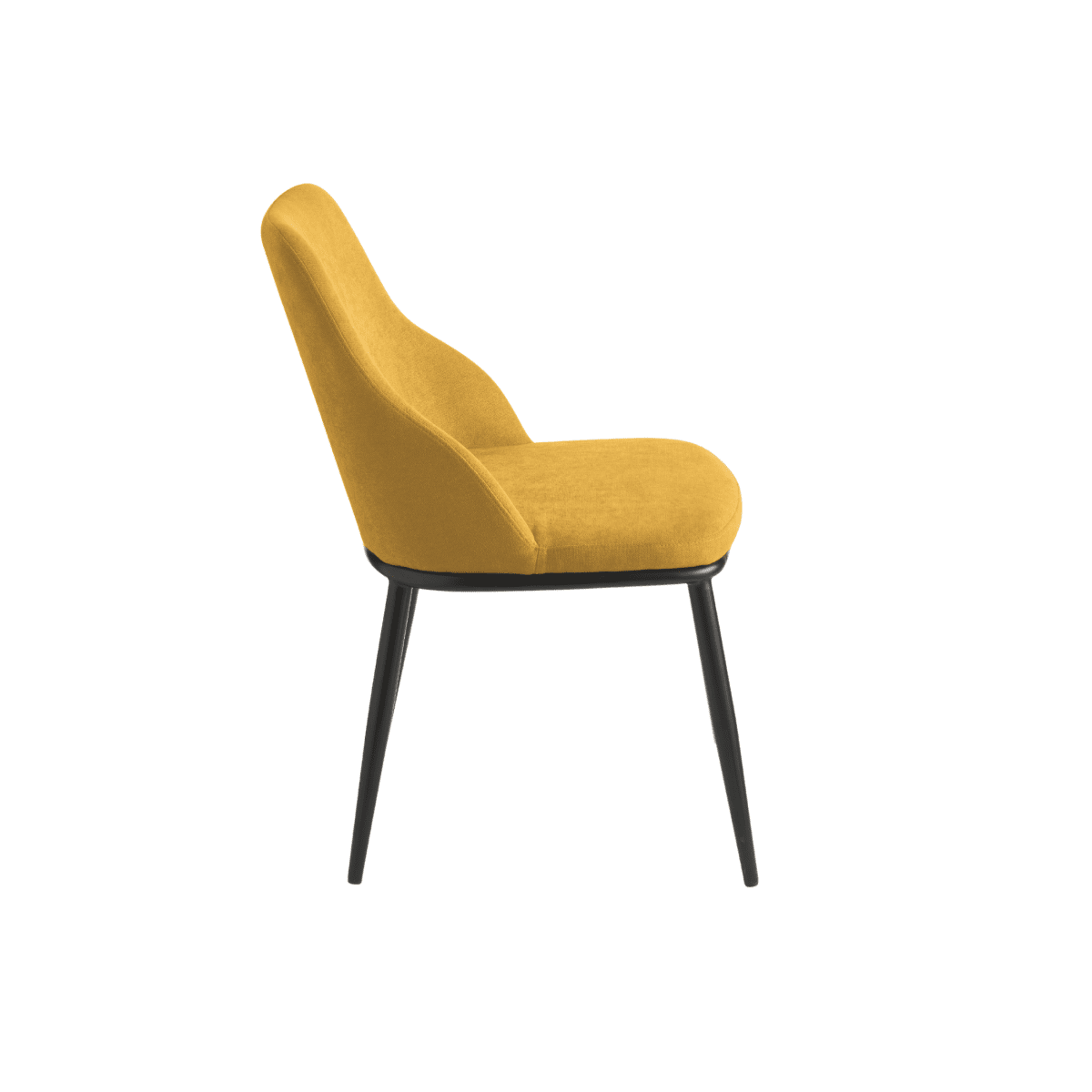 Set di sedie da pranzo in tessuto "Malvina" con struttura in metallo cm 48x62 85h - MondoViro