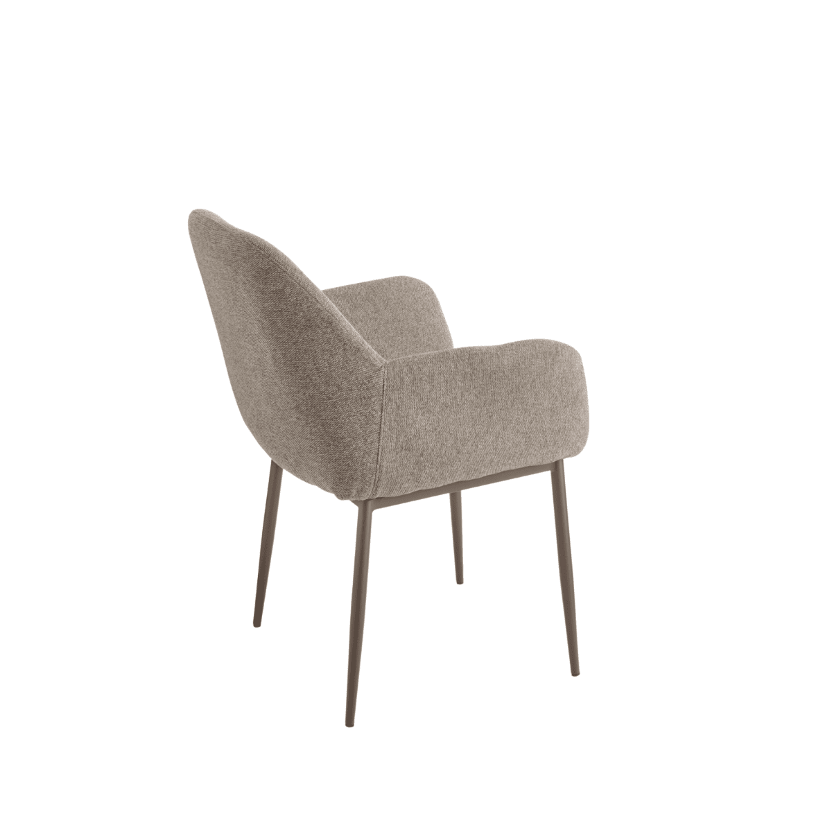 Set di sedie da pranzo "Petalo" imbottite in tessuto con struttura in metallo verniciato cm 58x61 84h - MondoViro