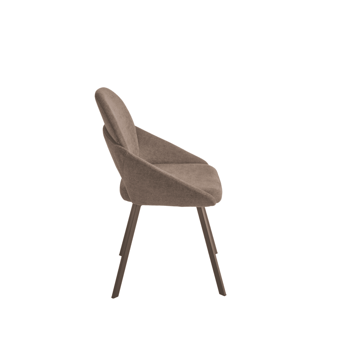 Set di sedie da pranzo "Dolly" imbottite in tessuto con struttura in metallo verniciato cm 56x56 90h - MondoViro