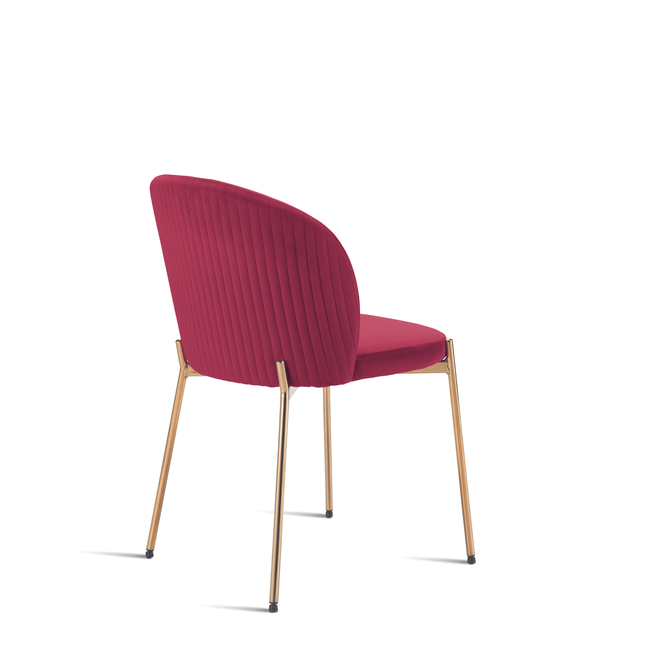 Set di sedie moderne in velluto "Jenny" con struttura in metallo dorato cm 55x45 80h