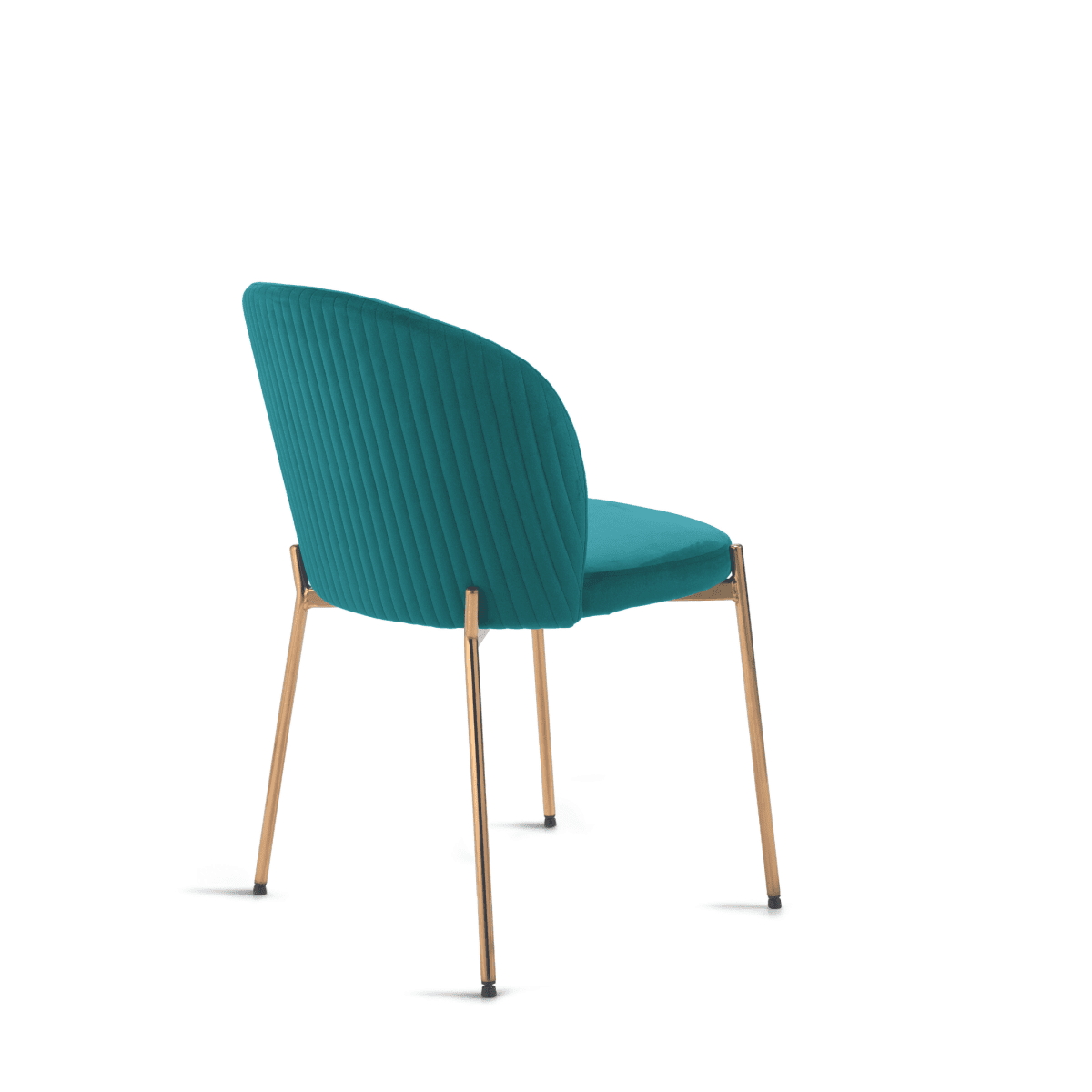 Set di sedie moderne in velluto "Jenny" con struttura in metallo dorato cm 55x45 80h - MondoViro