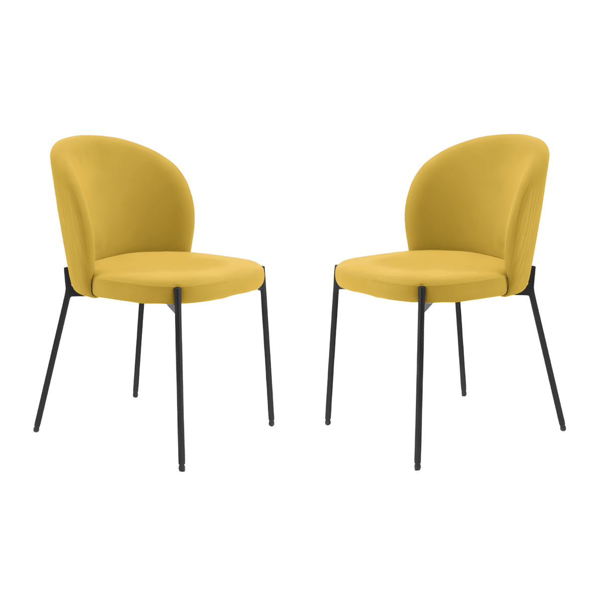 Set di sedie da pranzo moderne "Lizzy" in tessuto imbottite cm 80x45 55h - MondoViro