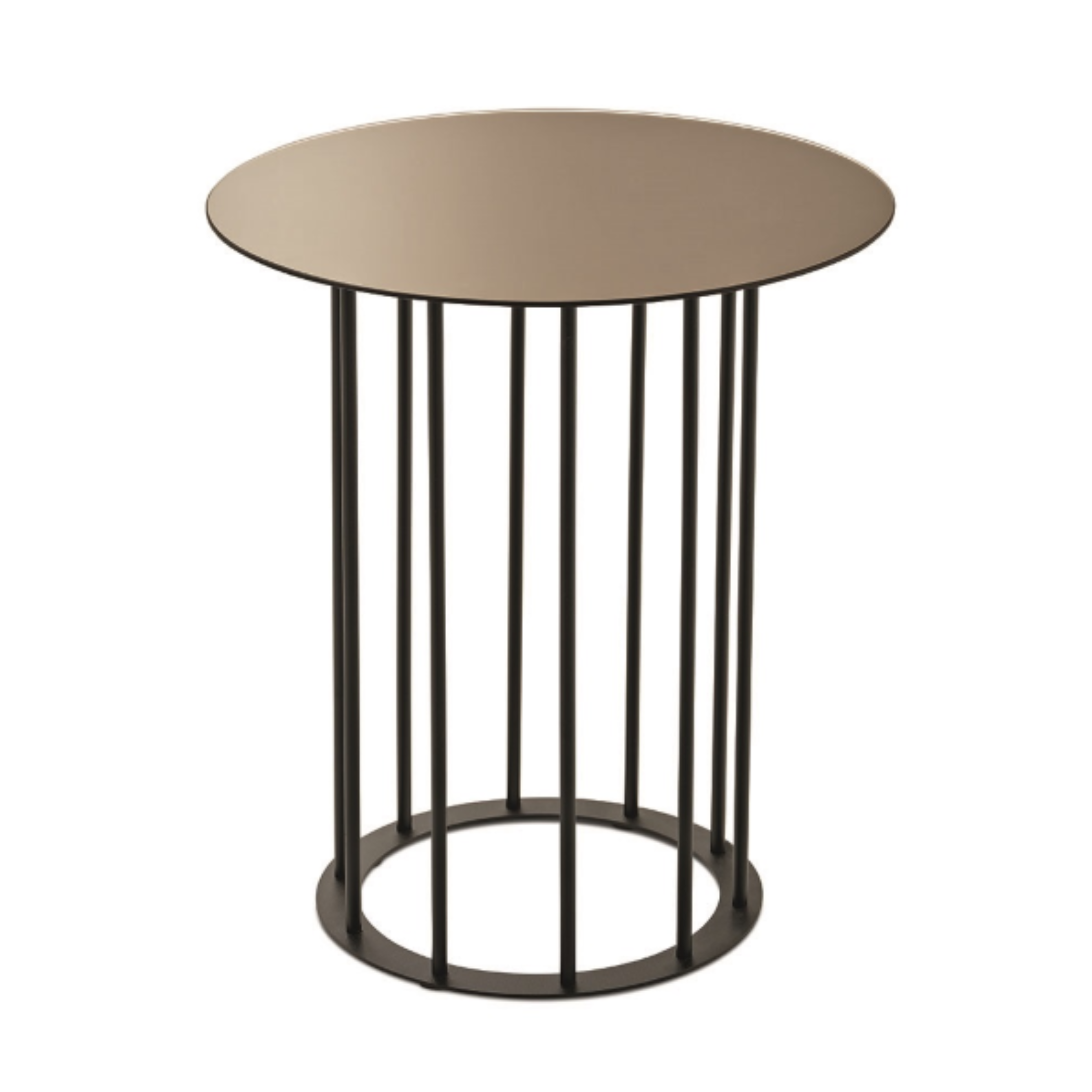 Tavolino elegante da caffè "Meyla" vetro martellato con base in metallo