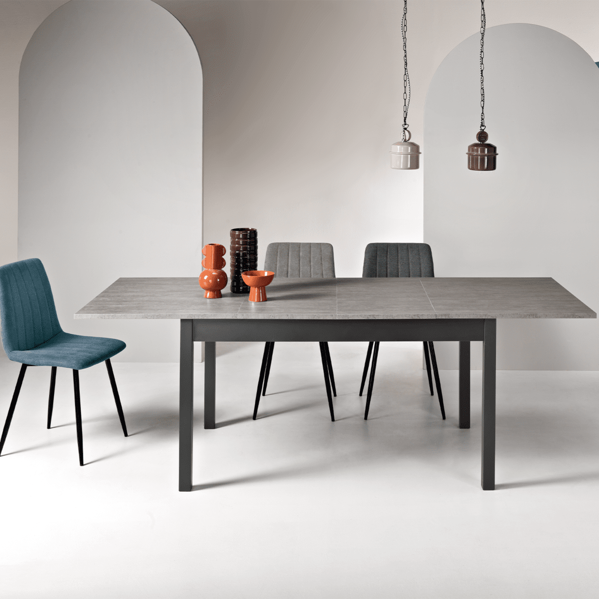 Tavolo da pranzo "Malaga" allungabile moderno cm 140/220x90 76h - MondoViro