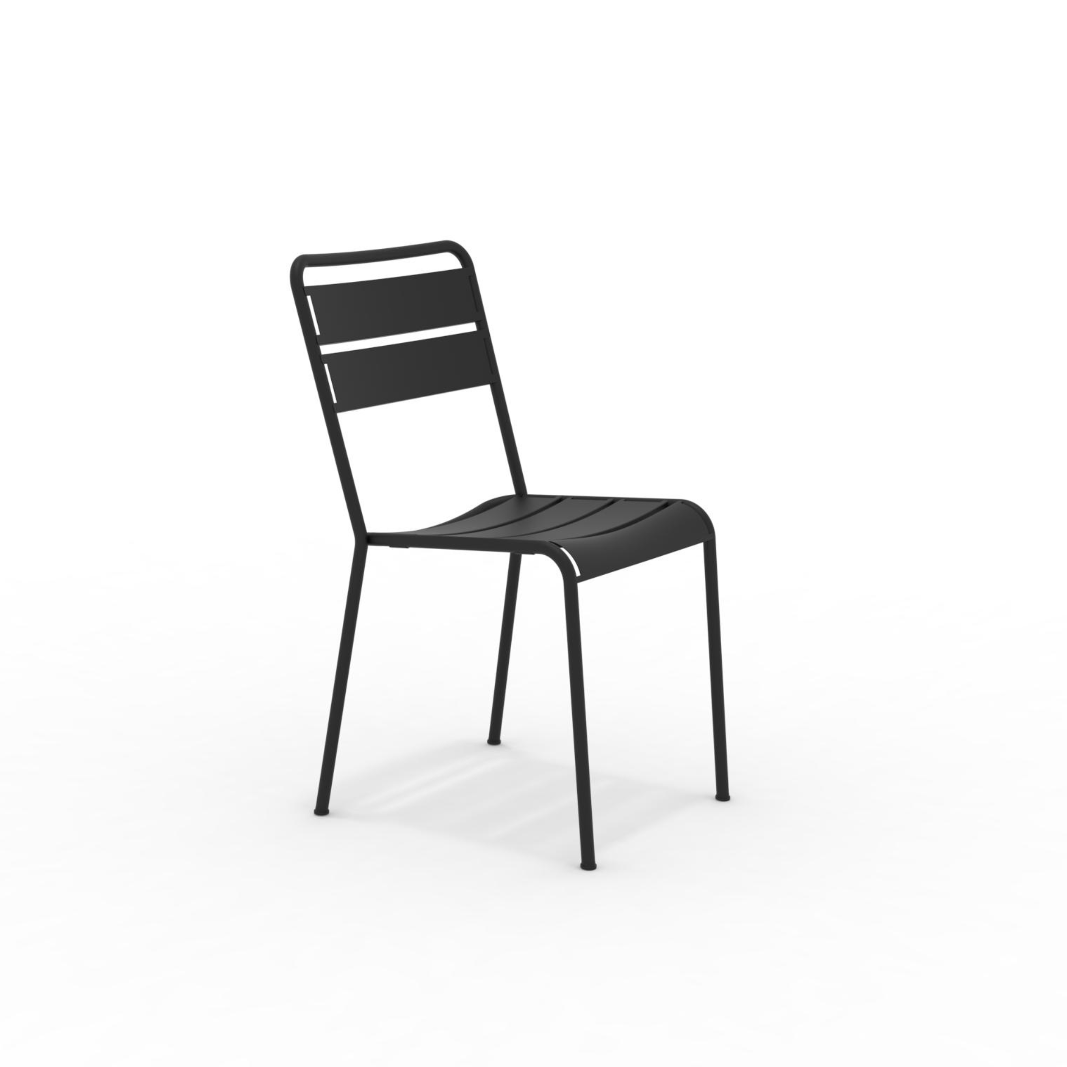 Set di sedie da giardino in metallo verniciato "Twist" moderne ed impilabili cm 45x57 86h