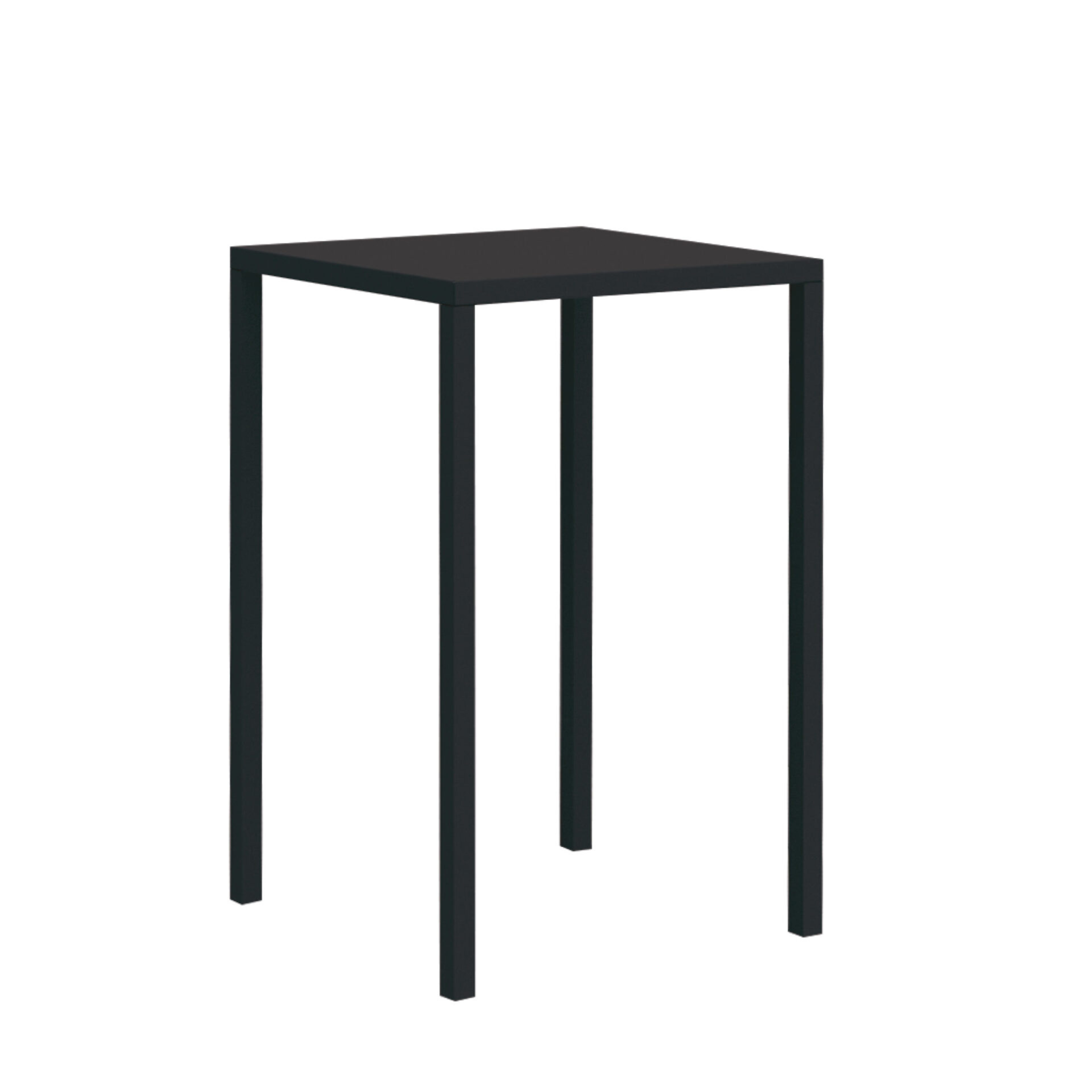 Tavolo alto quadrato in metallo verniciato "Quatris" da bar e giardino moderno