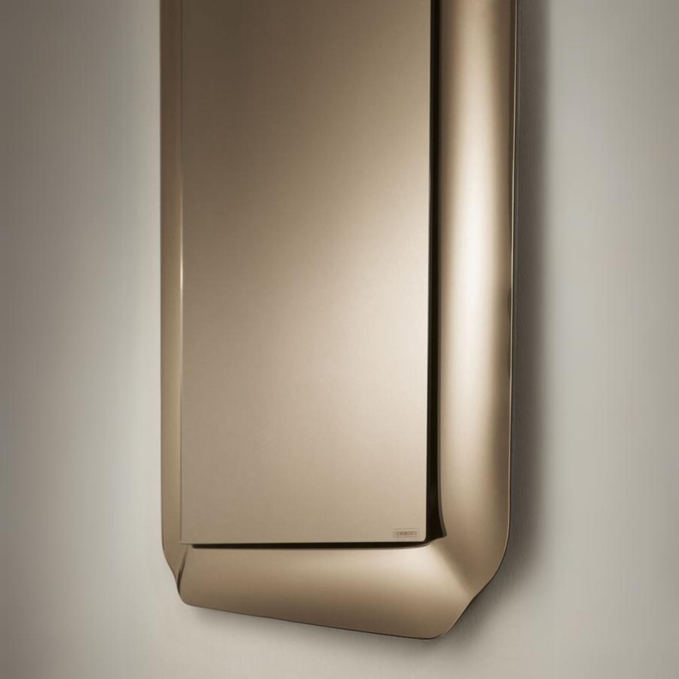 Specchio da parete moderno "Odissea" con cornice elegante in cristallo fuso cm 70x160h