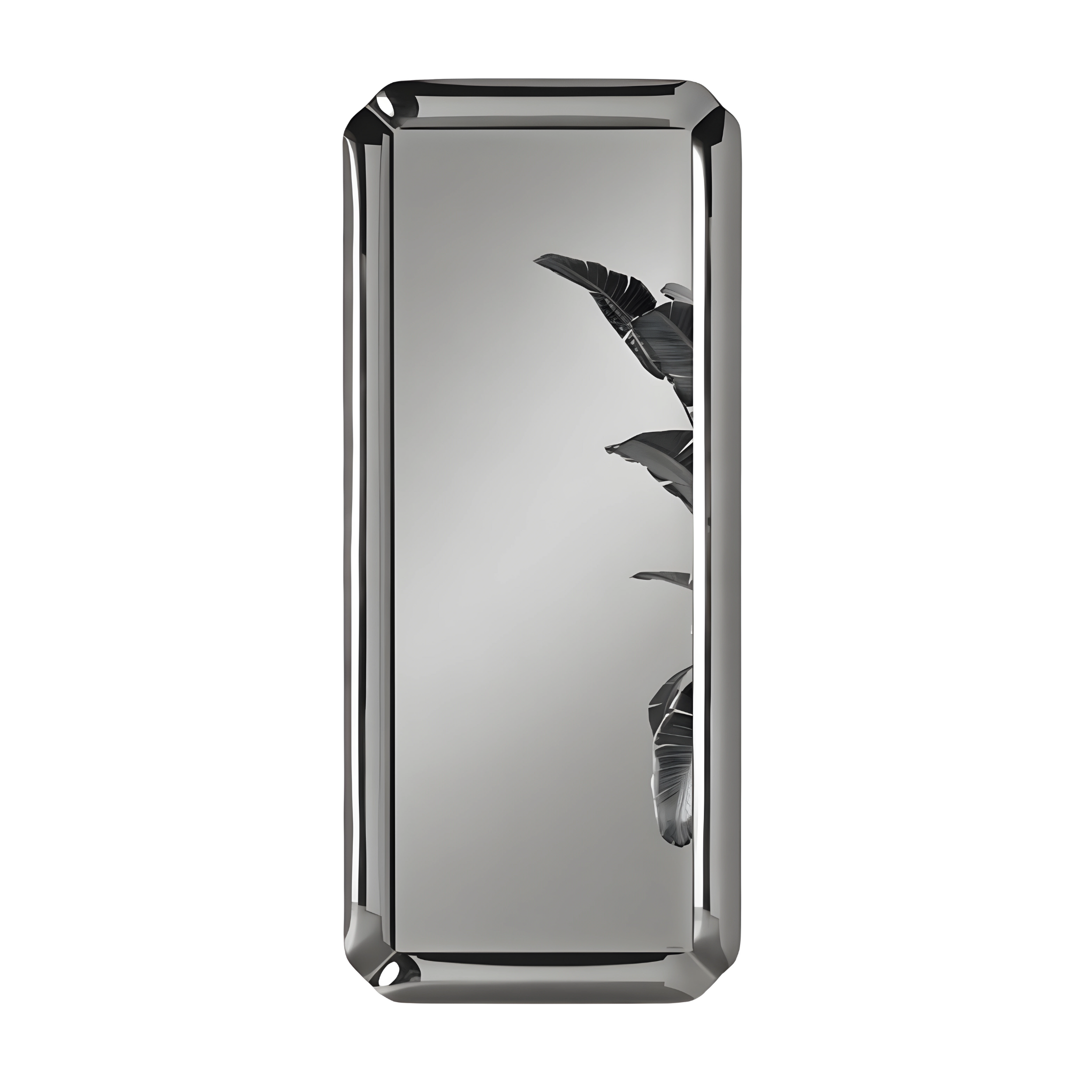 Specchio da parete moderno "Odissea" con cornice elegante in cristallo fuso cm 70x160h