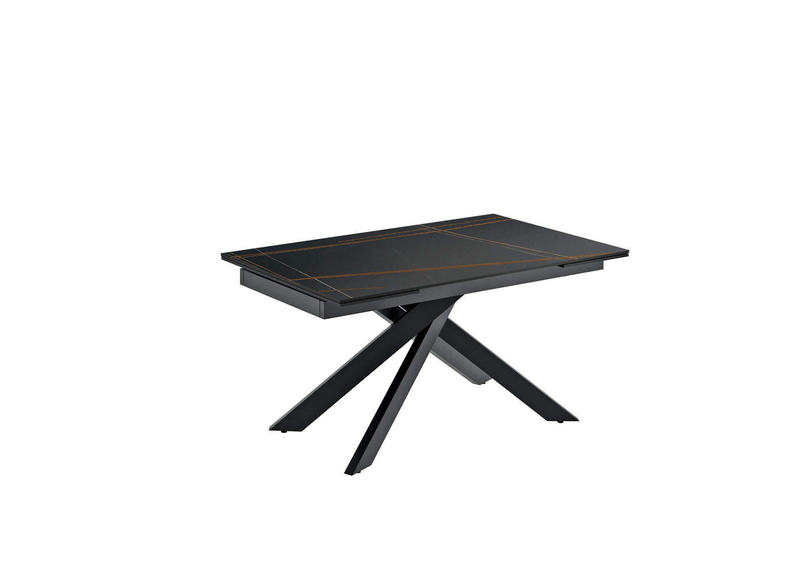 Tavolo allungabile con top in ceramica effetto marmo "Xavier" cm 140/200x80 76h