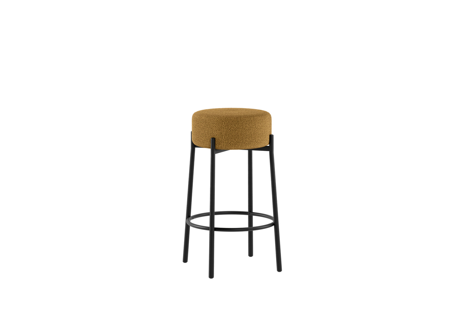 Set 2 sgabelli in tessuto imbottiti "Def" moderni con struttura in metallo