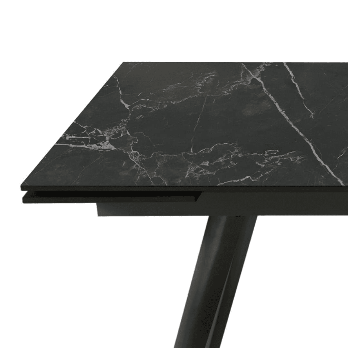 Tavolo allungabile effetto marmo "Elettra" con due allunghe cm 120x80 75h - MondoViro