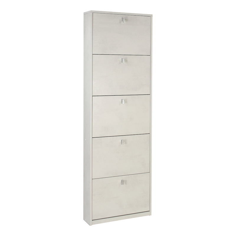 Scarpiera 5 ante moderna capiente "Bea" in legno cm 63x29 190h