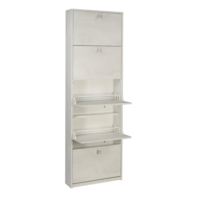 Scarpiera 5 ante moderna capiente "Bea" in legno cm 63x29 190h