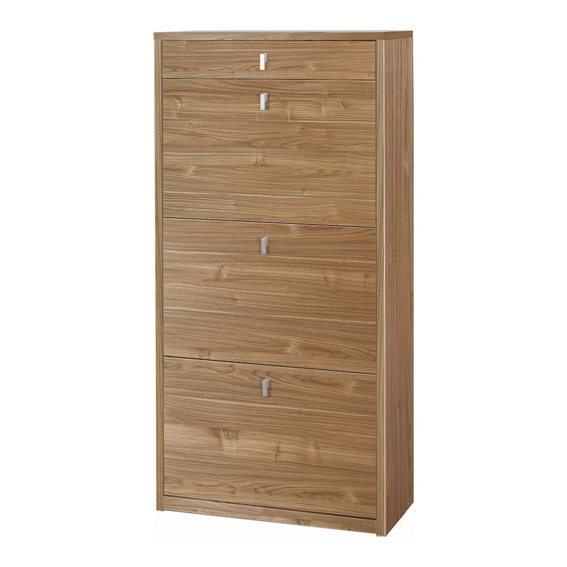 Scarpiera a 3 ante e 1 cassetto "Praga" in legno cm 63x29 127h