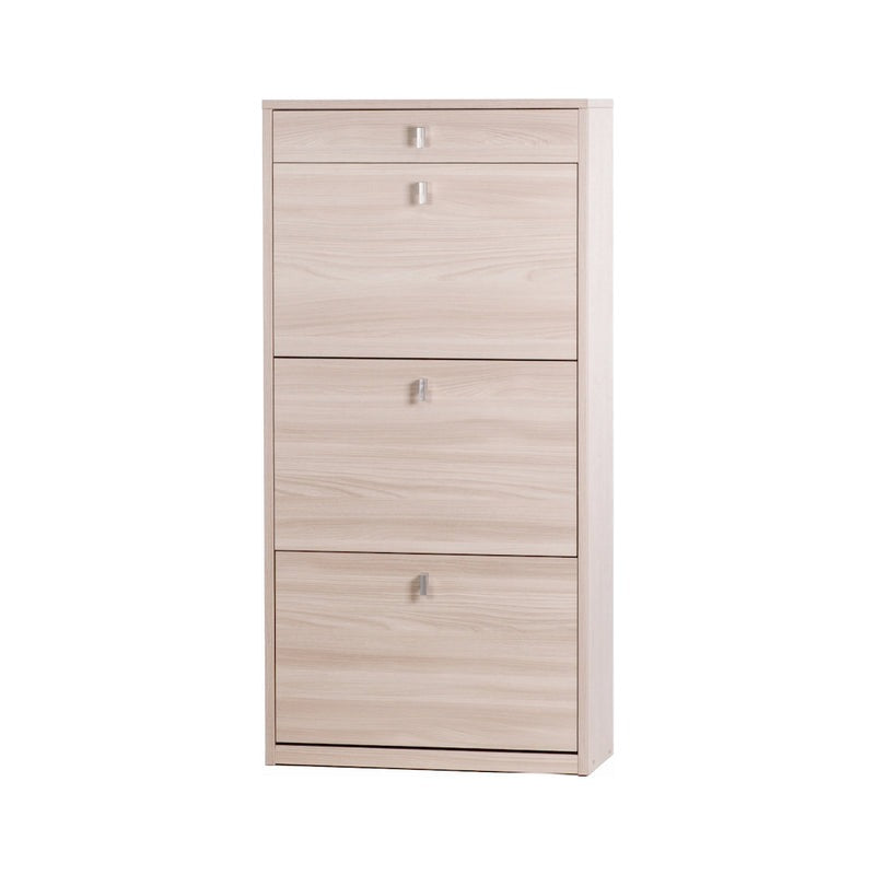 Scarpiera a 3 ante e 1 cassetto "Praga" in legno cm 63x29 127h