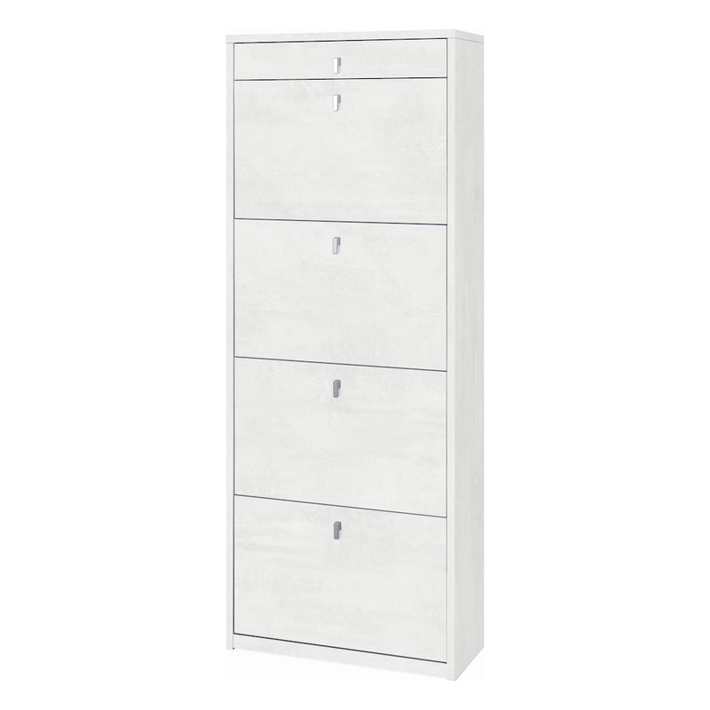 Scarpiera 4 ante 1 cassetto "Benny" in legno cm 63x29 164h