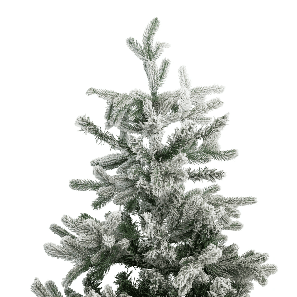 Albero di Natale innevato "Piuma" in PE effetto Real Touch + Flock di altissima qualità - MondoViro