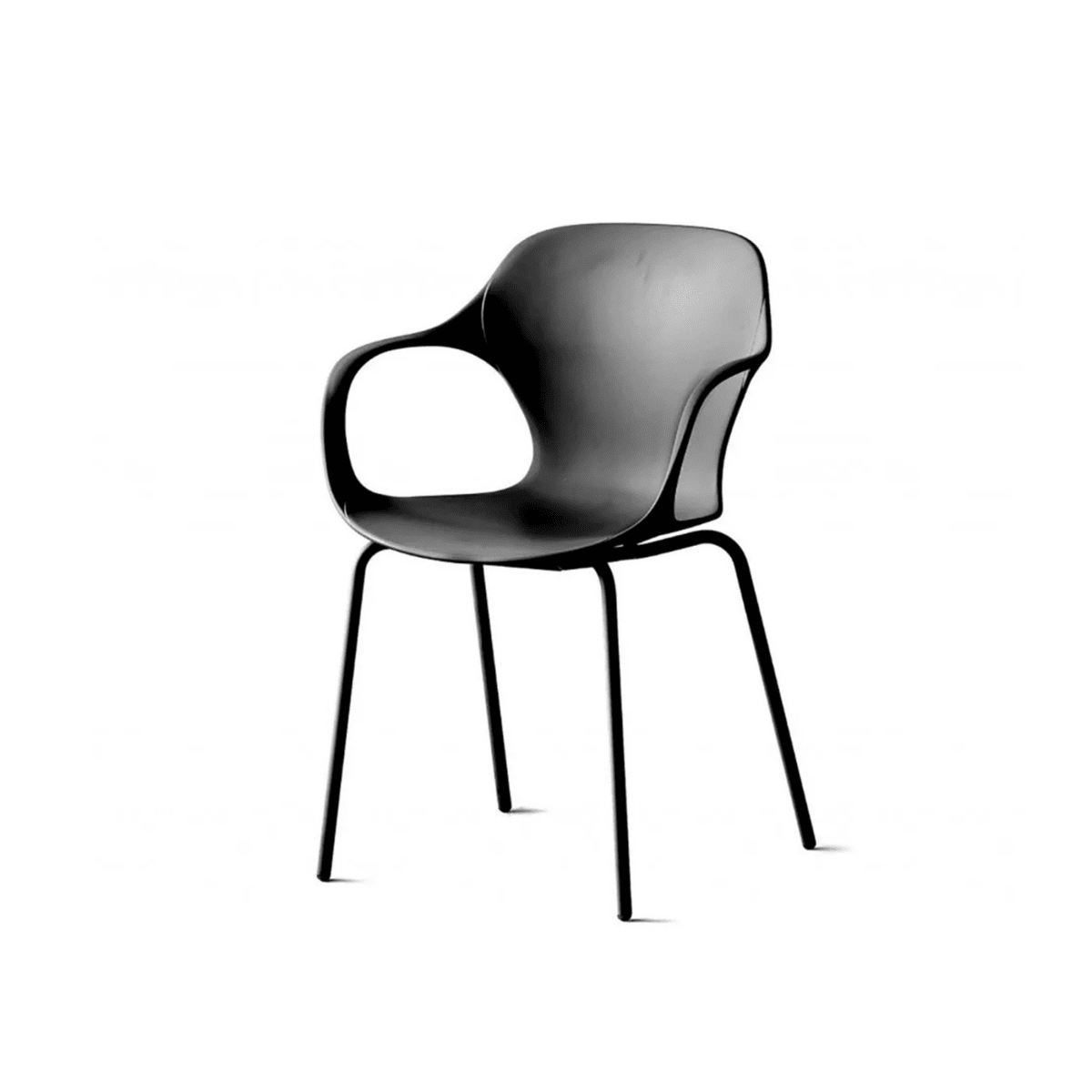 Set di sedie moderne "Ops" in metallo verniciato e polipropilene riciclato - MondoViro