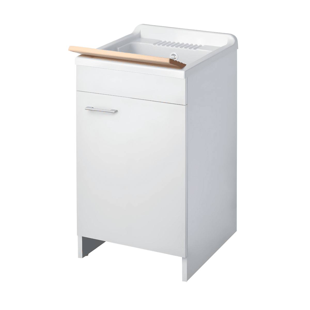 Mobile lavapanni in legno "Bros" da interno con cesto scorrevole cm 45x50 85h - MondoViro