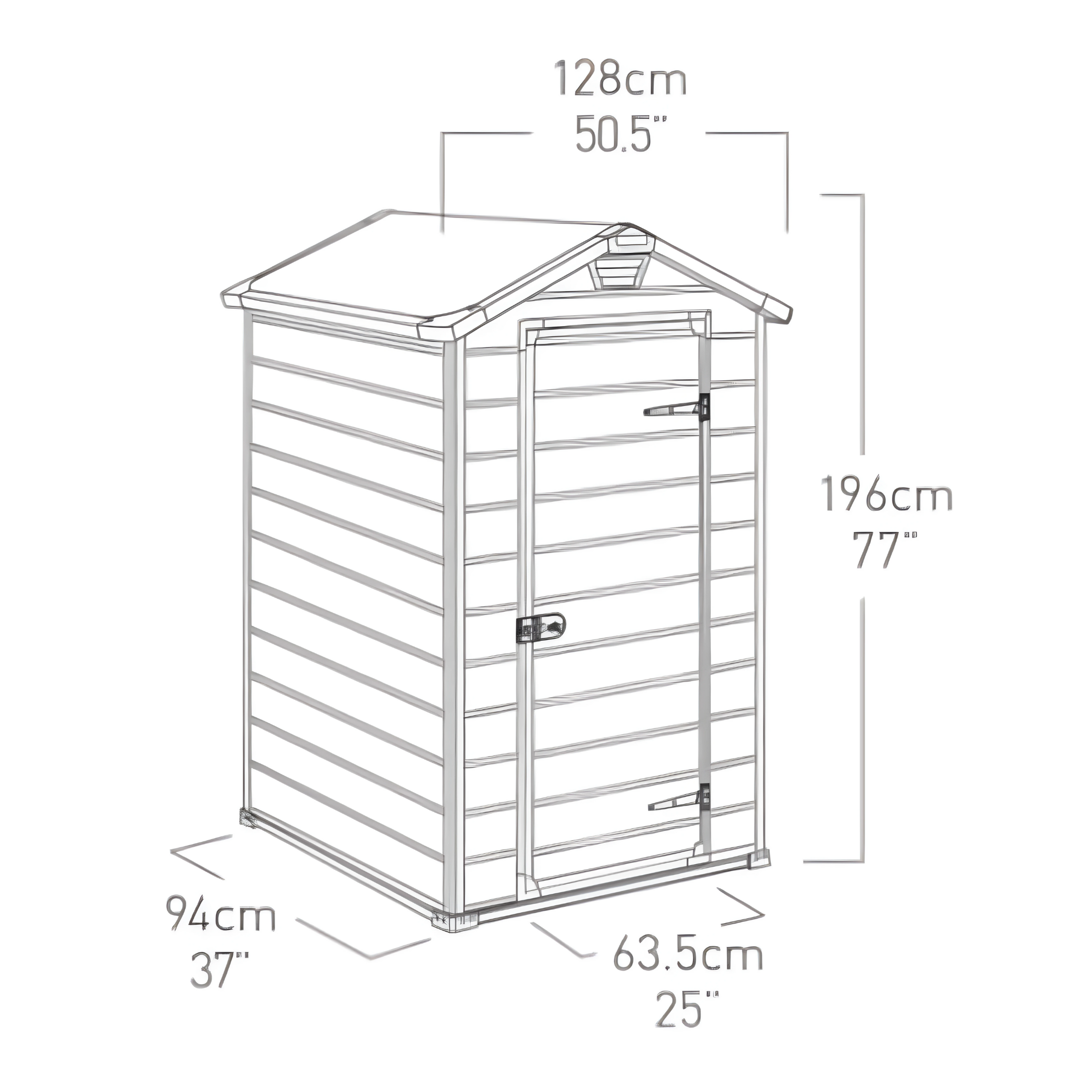 Casetta da giardino in resina beige "Coconut" cm 128x94 196h