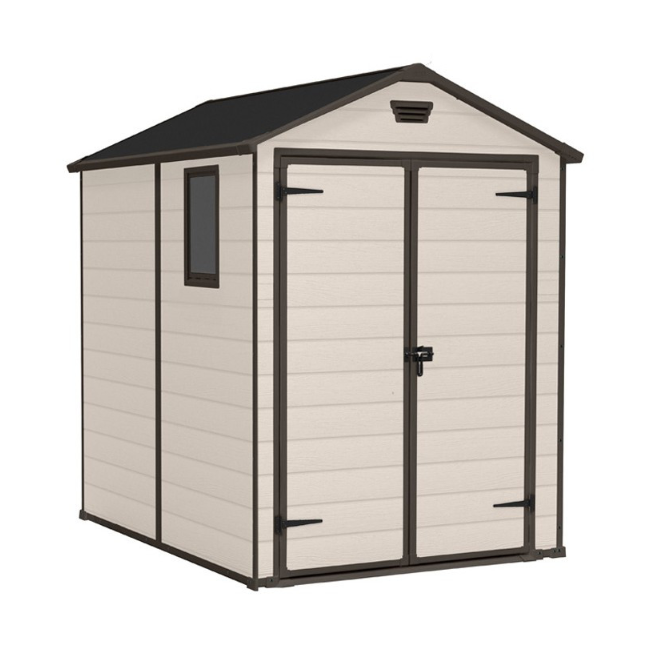 Casetta da giardino in resina "Nature glow" resistente effetto legno Manor