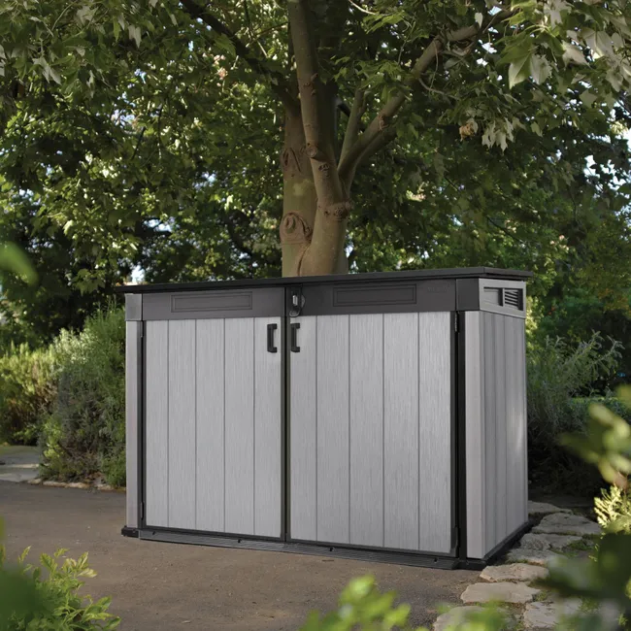 Baule da esterno multiuso "Box" in resina 2 ante cm 190,5x109,3 135,5h