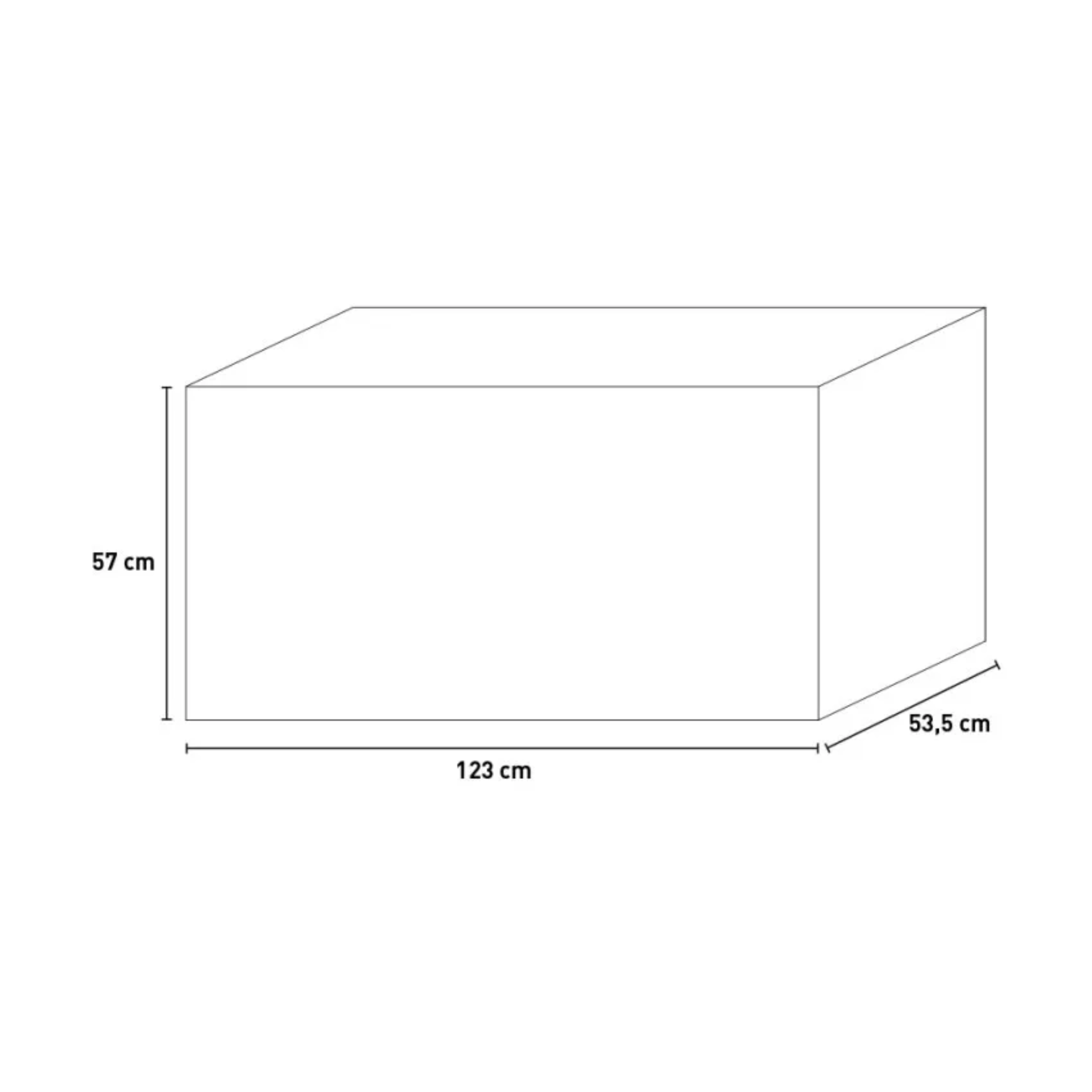 Cassapanca con ruote in resina multiuso  "Coral" cm 123x53,5 57h