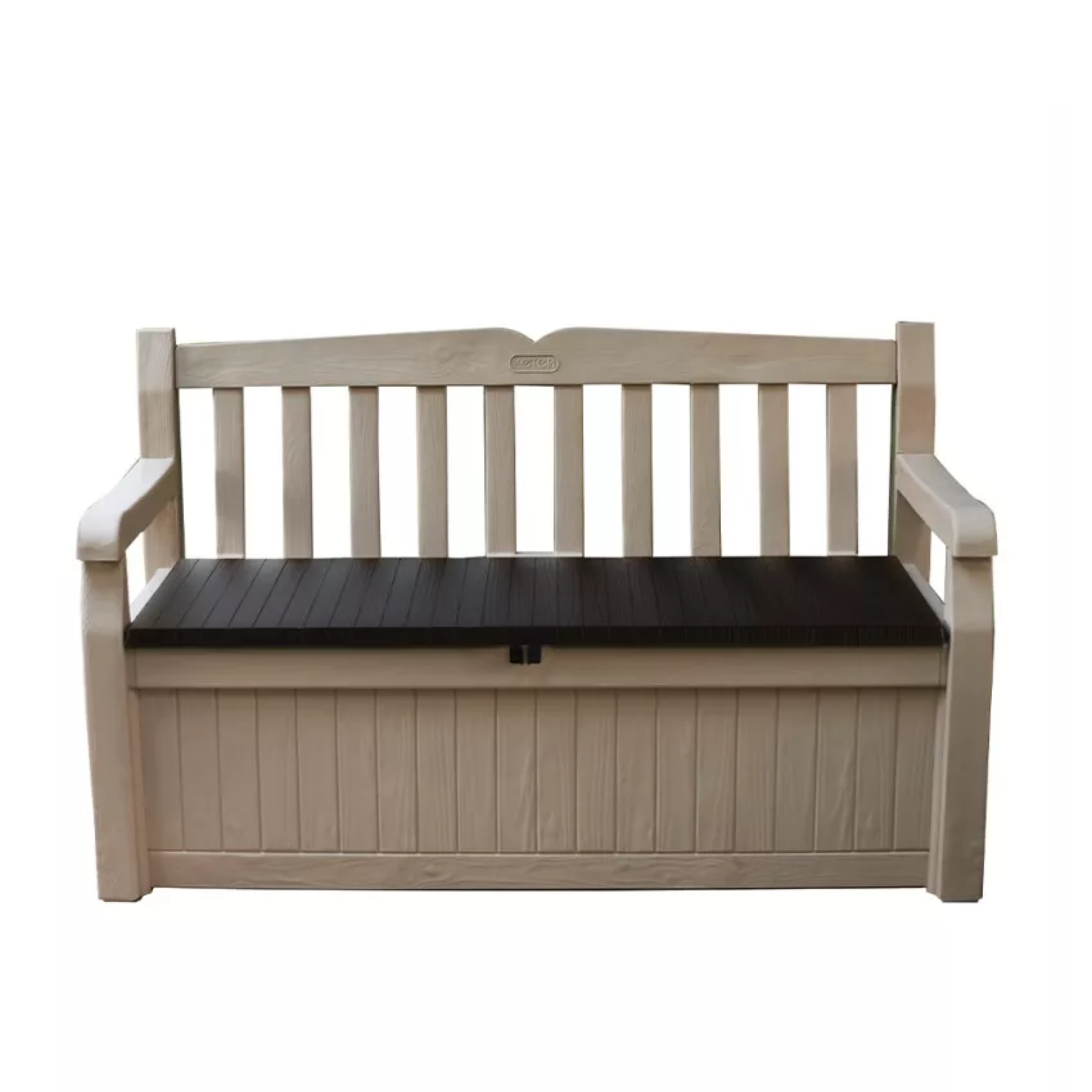 Cassapanca da esterno "Eden" in resina effetto legno cm 140x60 84h