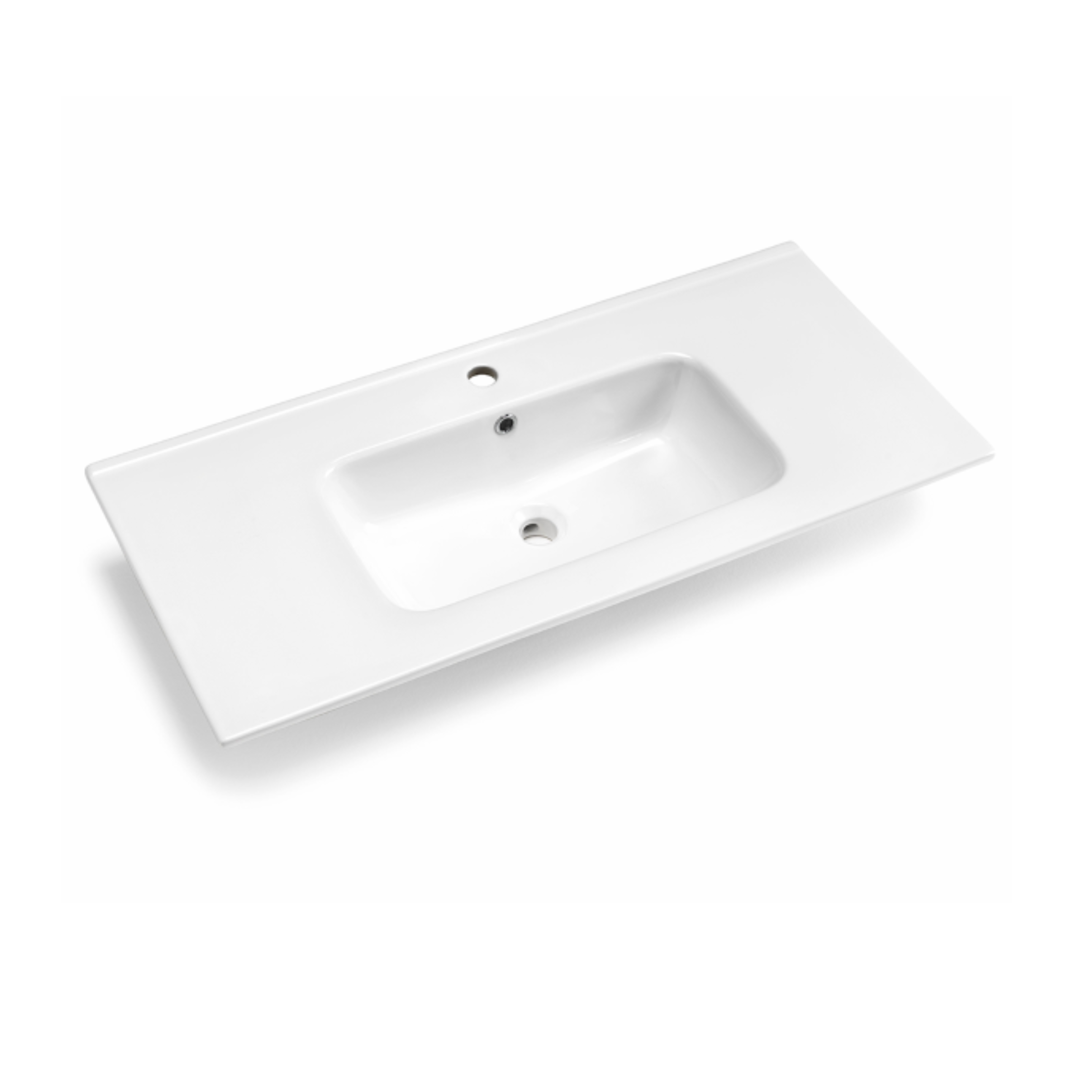 Mobile da bagno sospeso "Cuba" base 2 cassetti 80 cm con colonna specchio e lavabo TEK