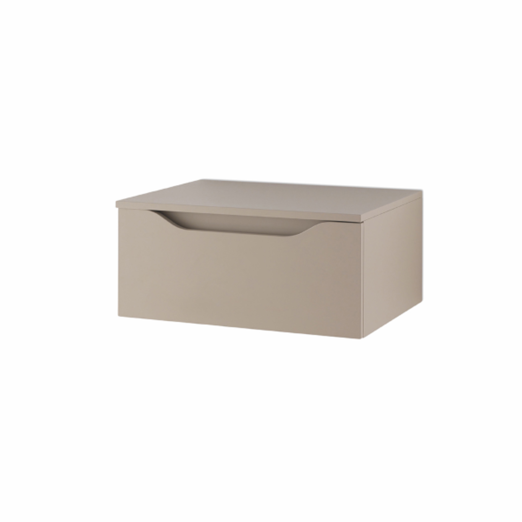 Mobile da bagno sospeso già assemblato "Alaia" 2 cassetti specchio led lavabo e colonna