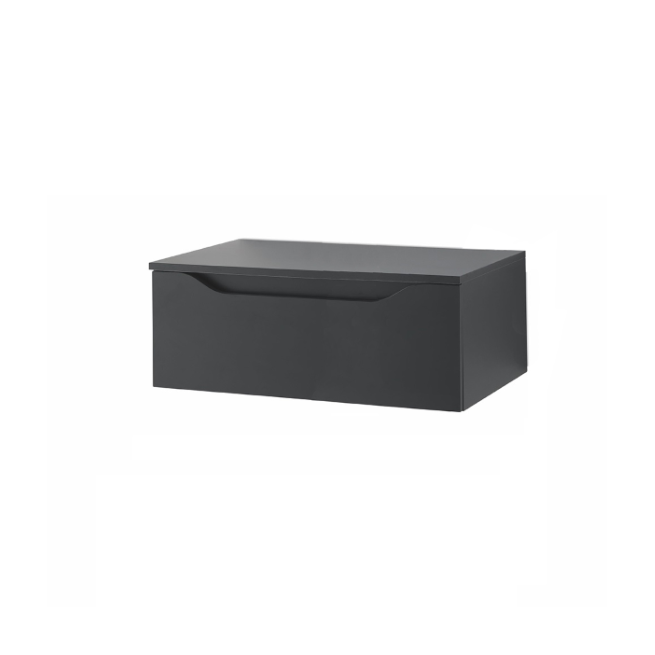 Mobile moderno da bagno sospeso "Flora" 1 cassetto specchio led lavabo da appoggio