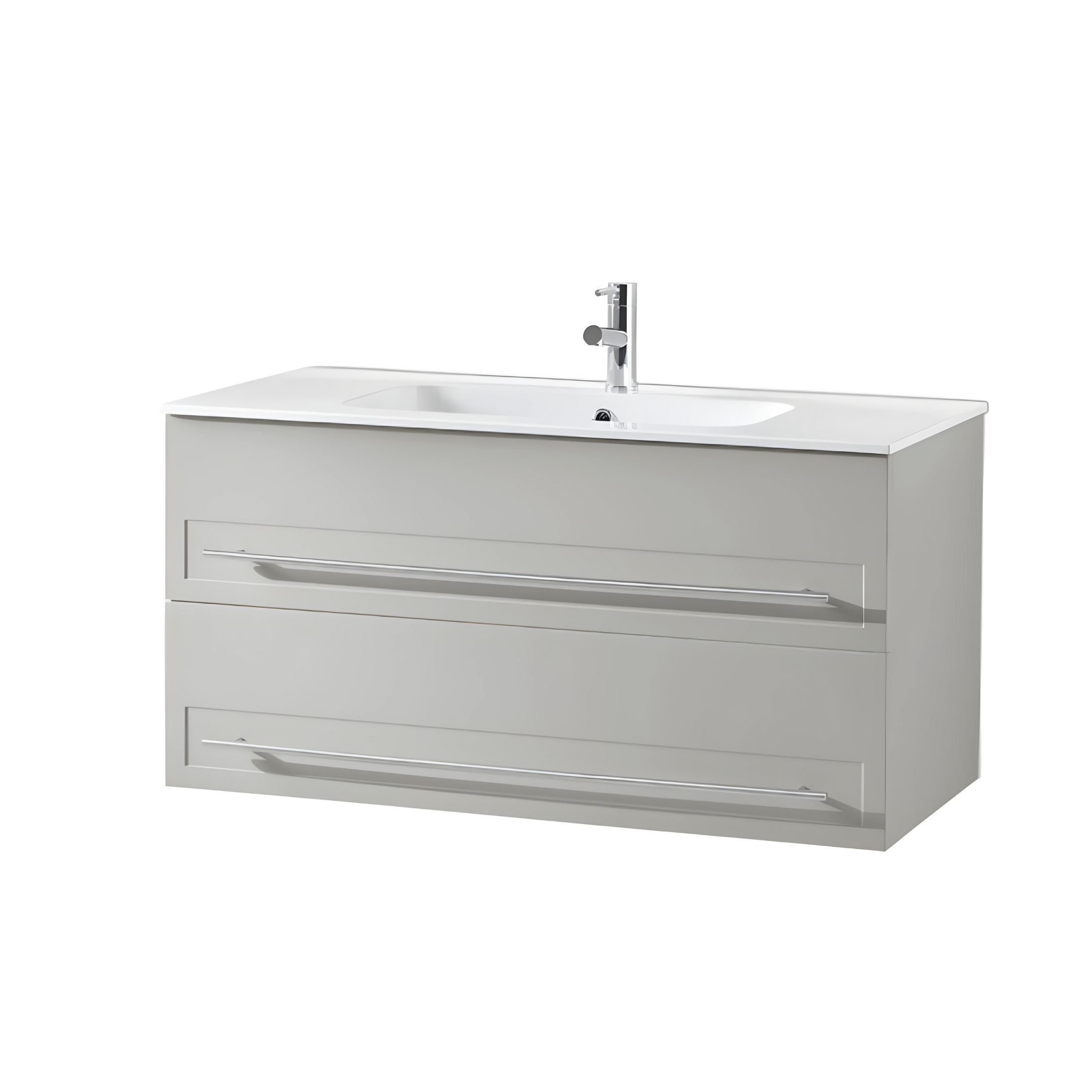 Mobile da bagno sospeso "Nemo" con 2 cassetti lavabo specchio Led e colonna sospesa