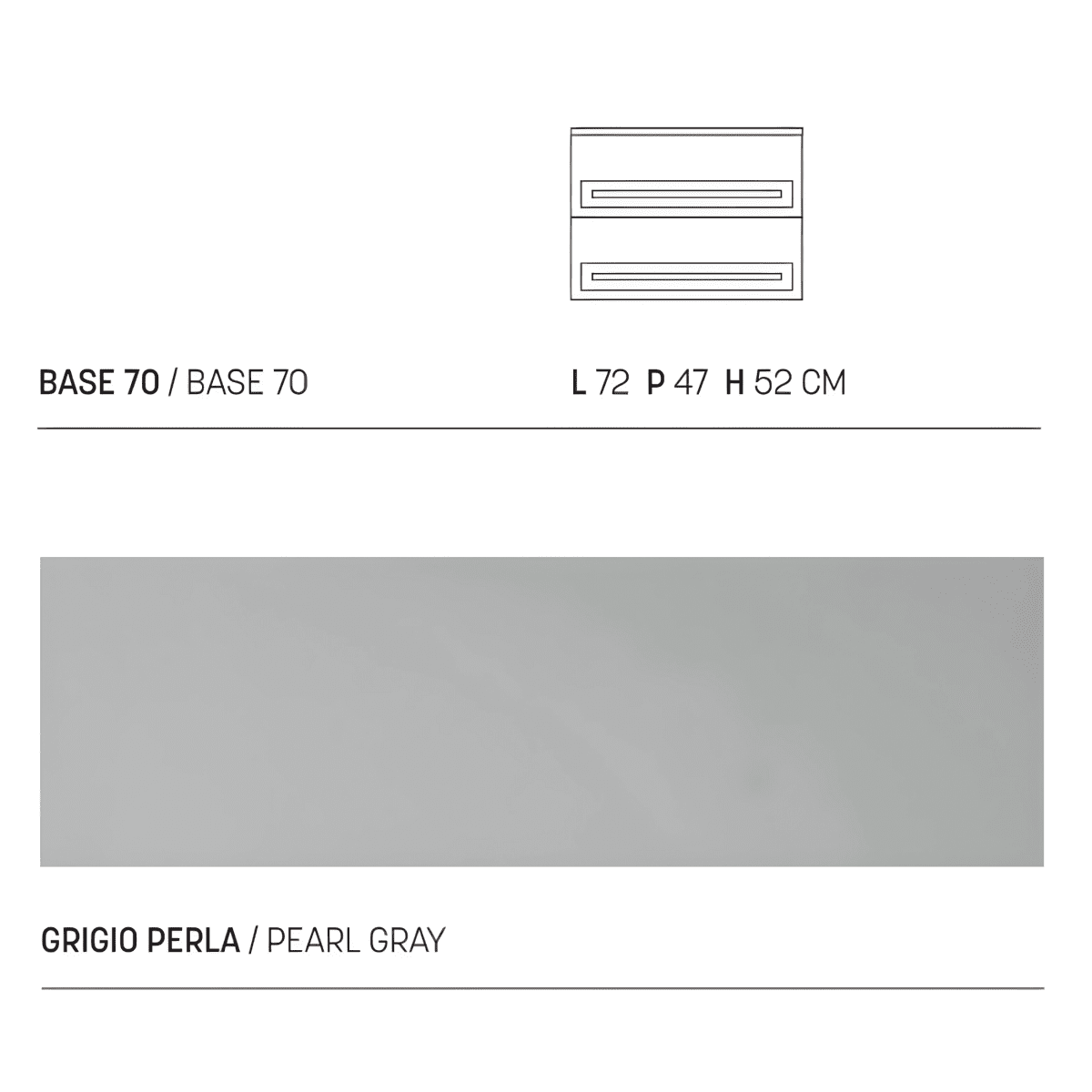 Mobile da bagno sospeso moderno "Benedict" con 2 cassetti lavabo e specchio Led - MondoViro