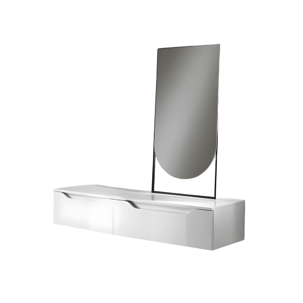 Mobile da bagno sospeso "Sonia" moderno 2 cassetti specchio led - MondoViro