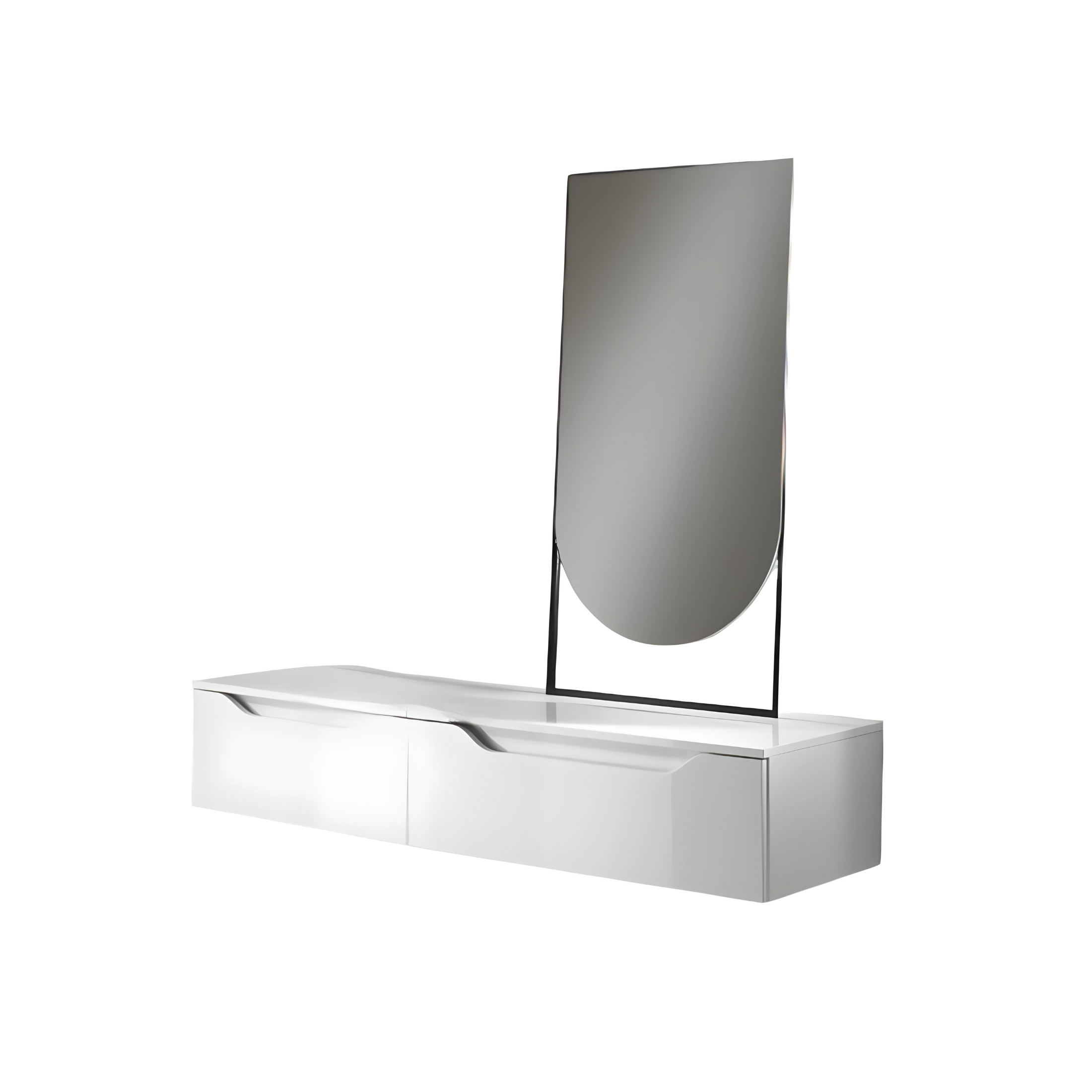 Mobile da bagno sospeso "Sonia" moderno 2 cassetti specchio led