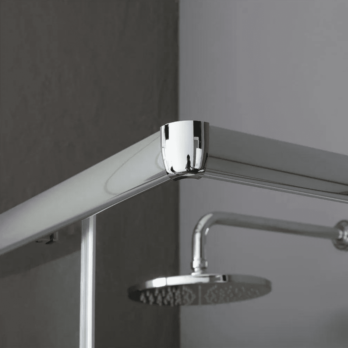 Box doccia angolare scorrevole "Lima" in cristallo e alluminio cromato h 185 cm - MondoViro