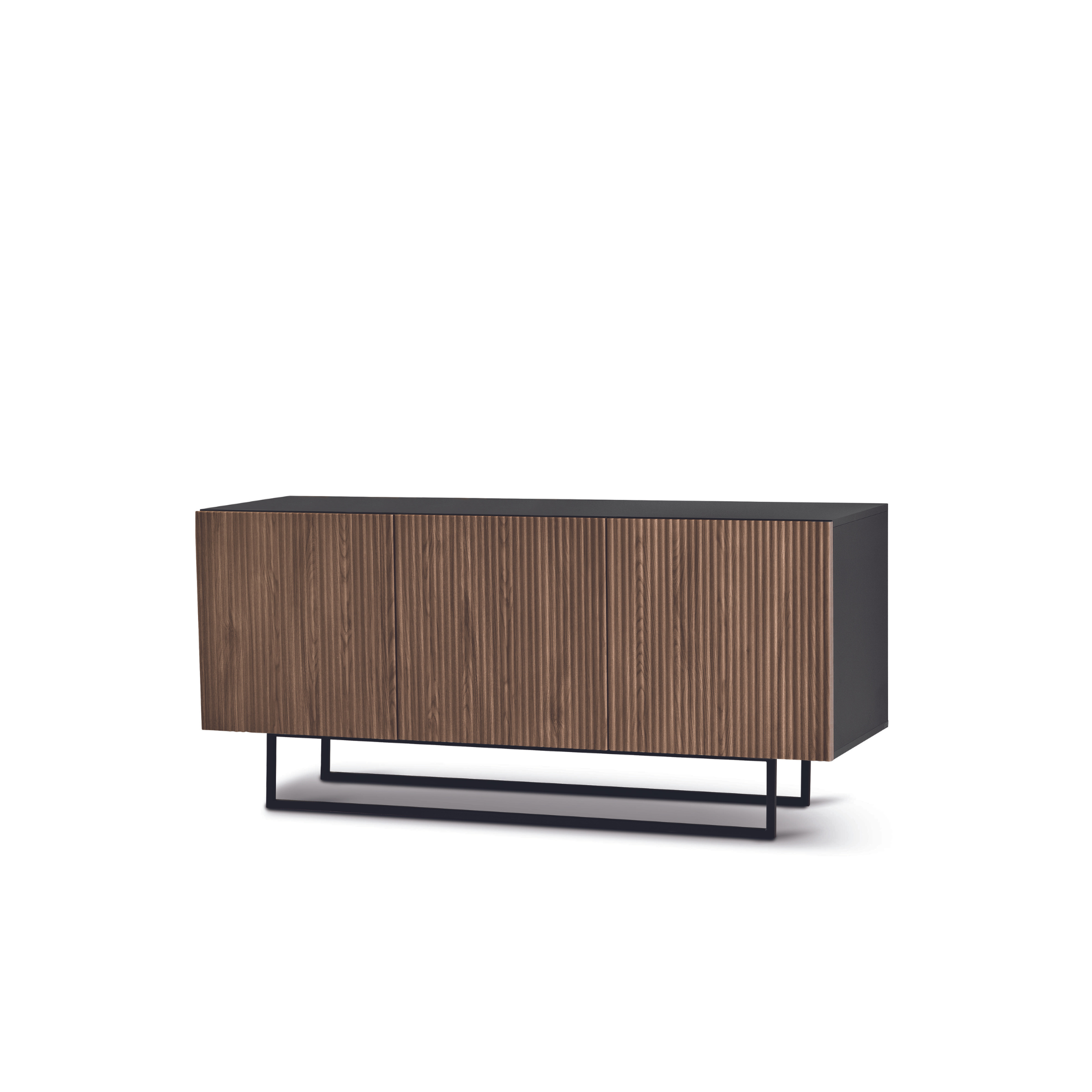 Madia moderna già assemblata "Marina1" 3 ante in legno laccato con piedini sagomati cm 180x50 80h