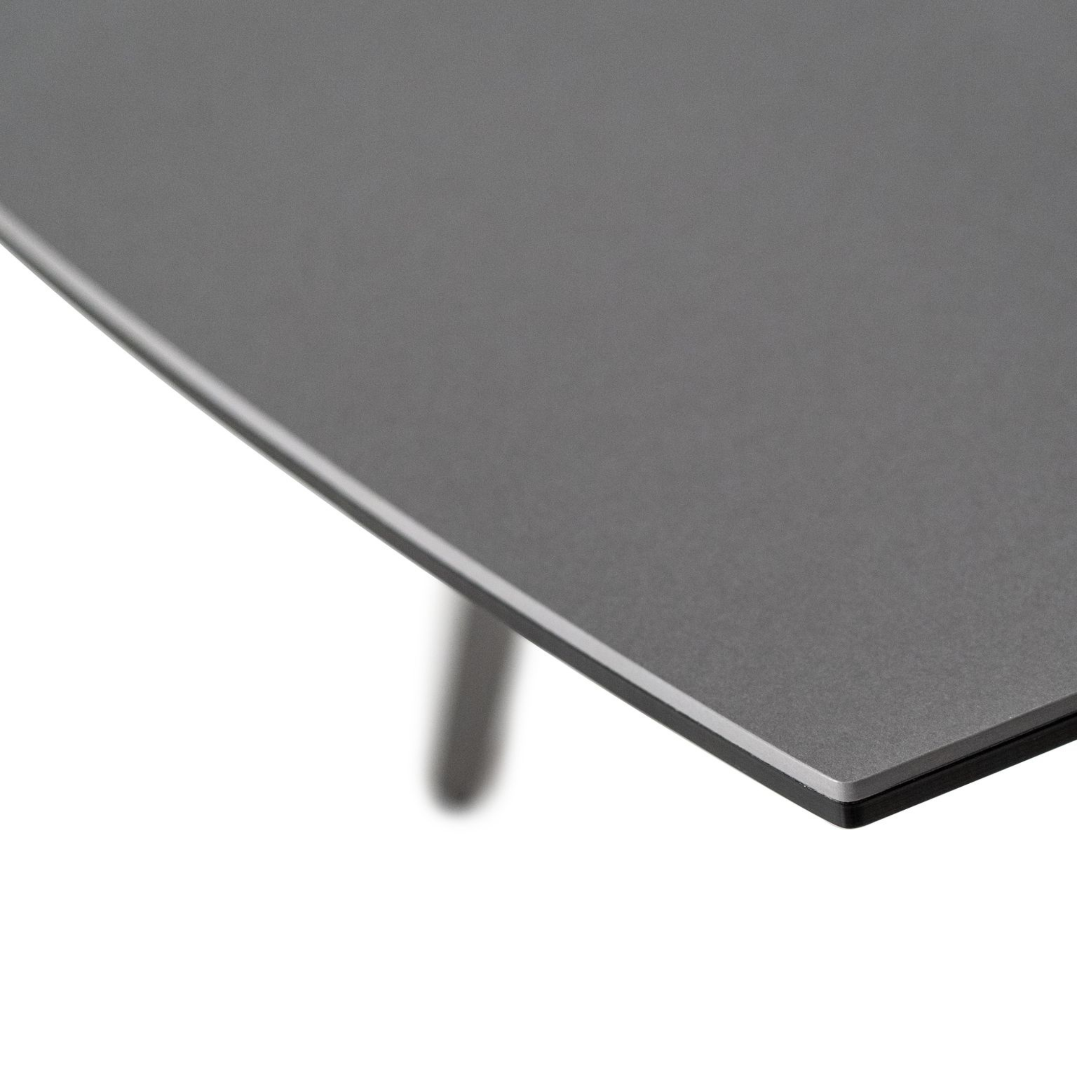 Tavolo moderno allungabile in ceramica "Melany" da soggiorno con gambe in metallo