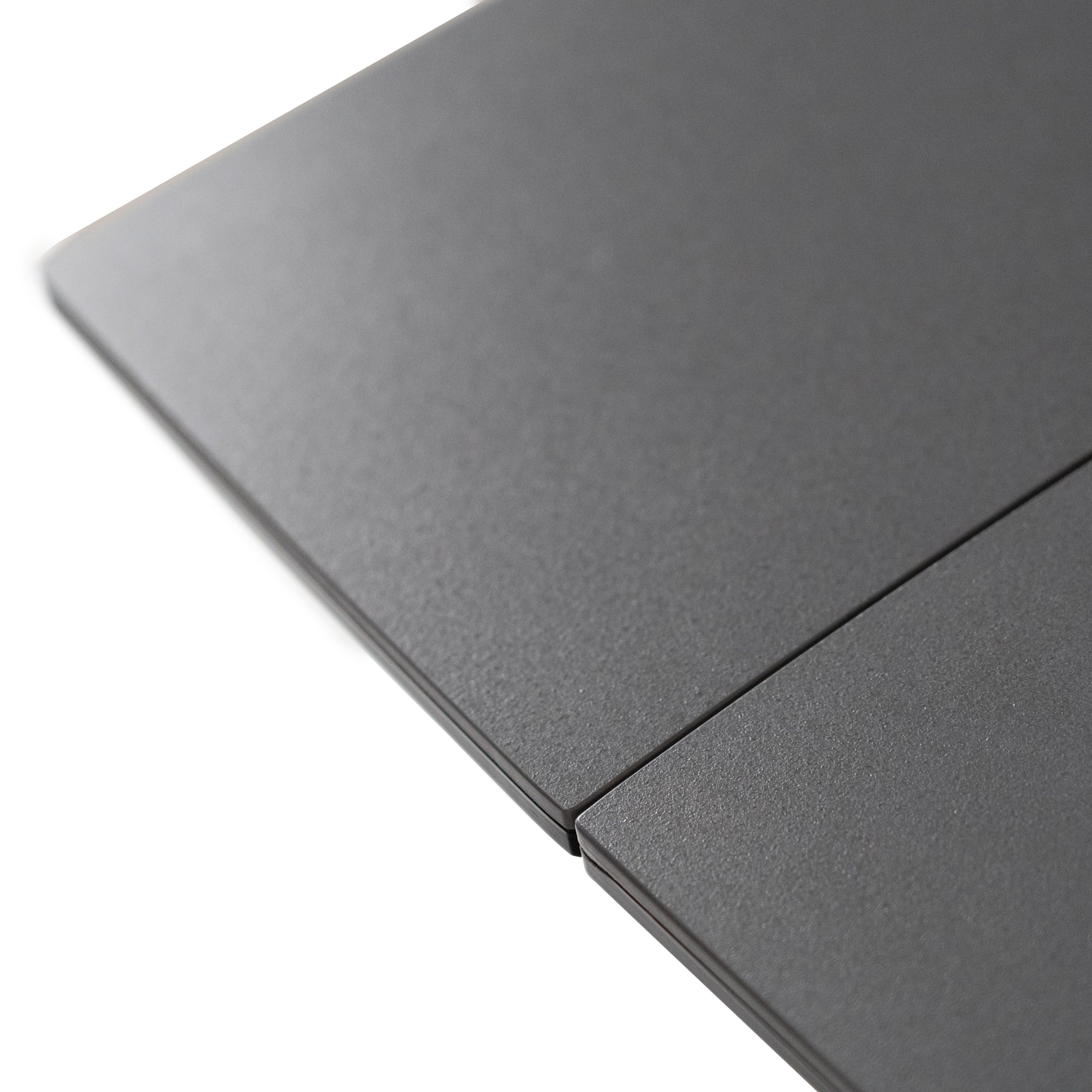 Tavolo moderno allungabile in ceramica "Melany" da soggiorno con gambe in metallo