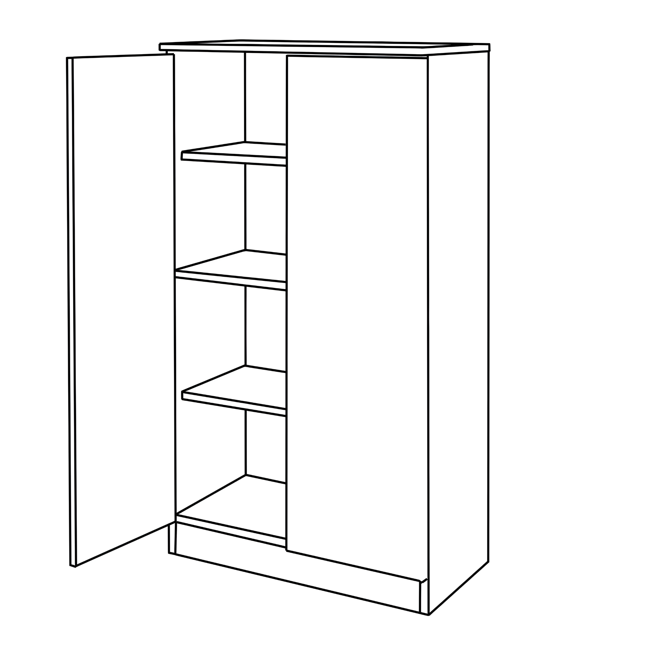Mobile scarpiera moderna "Nestio" con 2 ante e 4 ripiani in legno cm 71x38x 130h