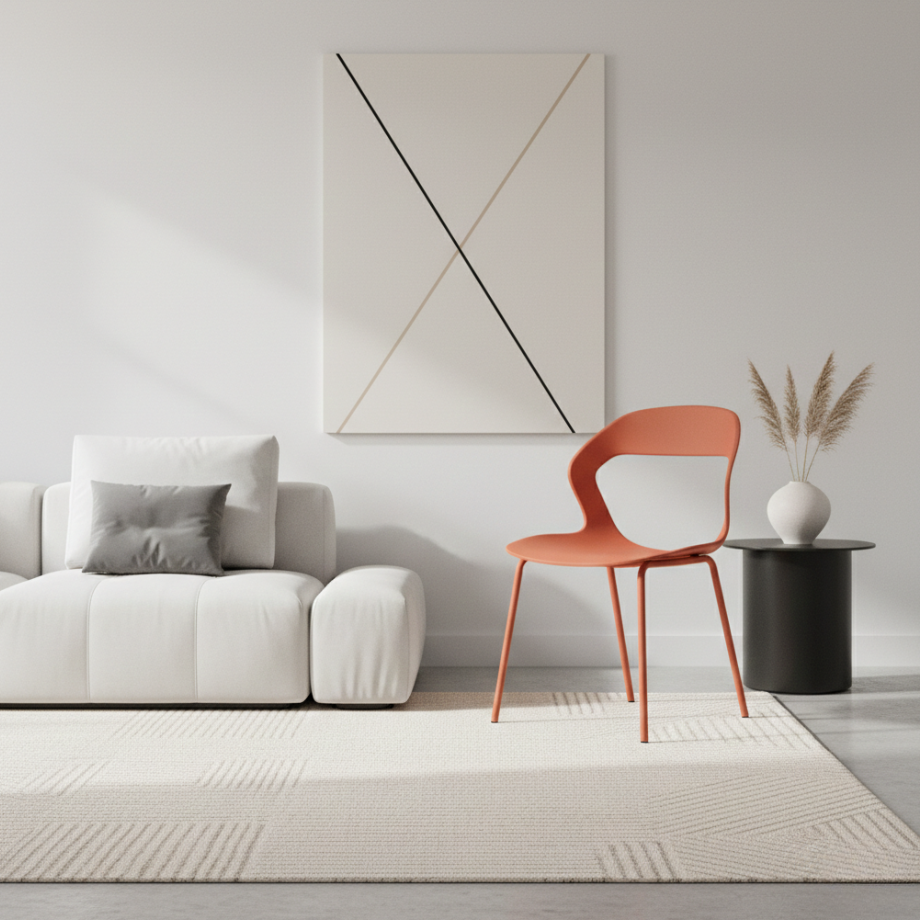 Set di sedie impilabili "Prisma" in polipropilene cm 54x51 87h