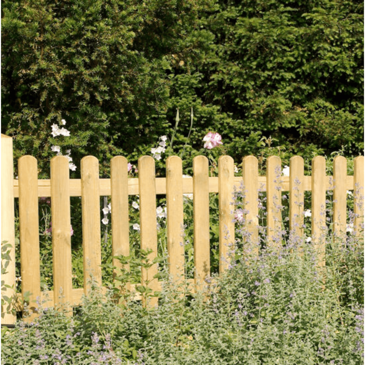 Recinzione dritta mini "Ibisco" in legno di conifera impregnato - MondoViro