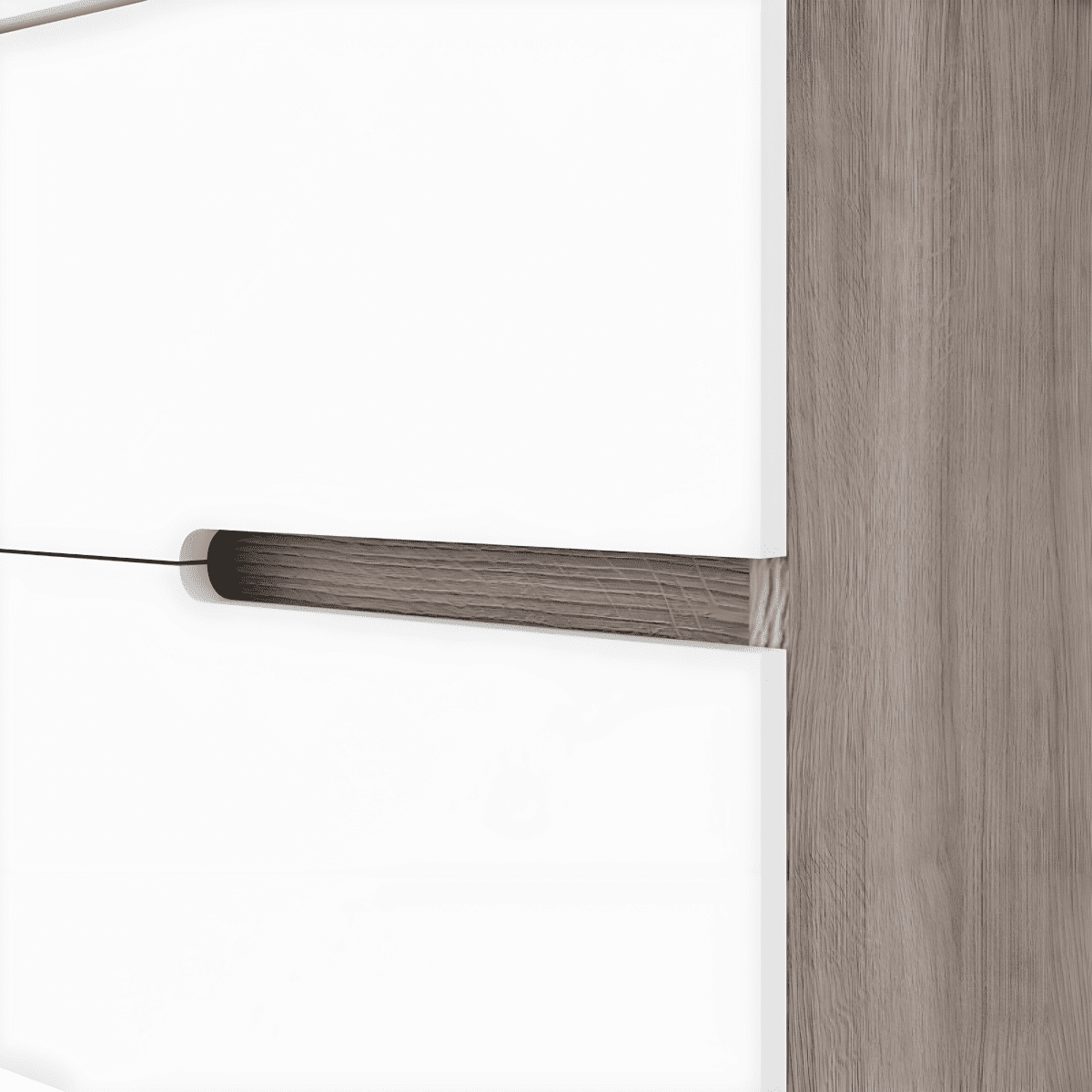 Mobile bagno sospeso moderno "Sara" in legno con 2 cassetti lavabo e specchio LED - MondoViro