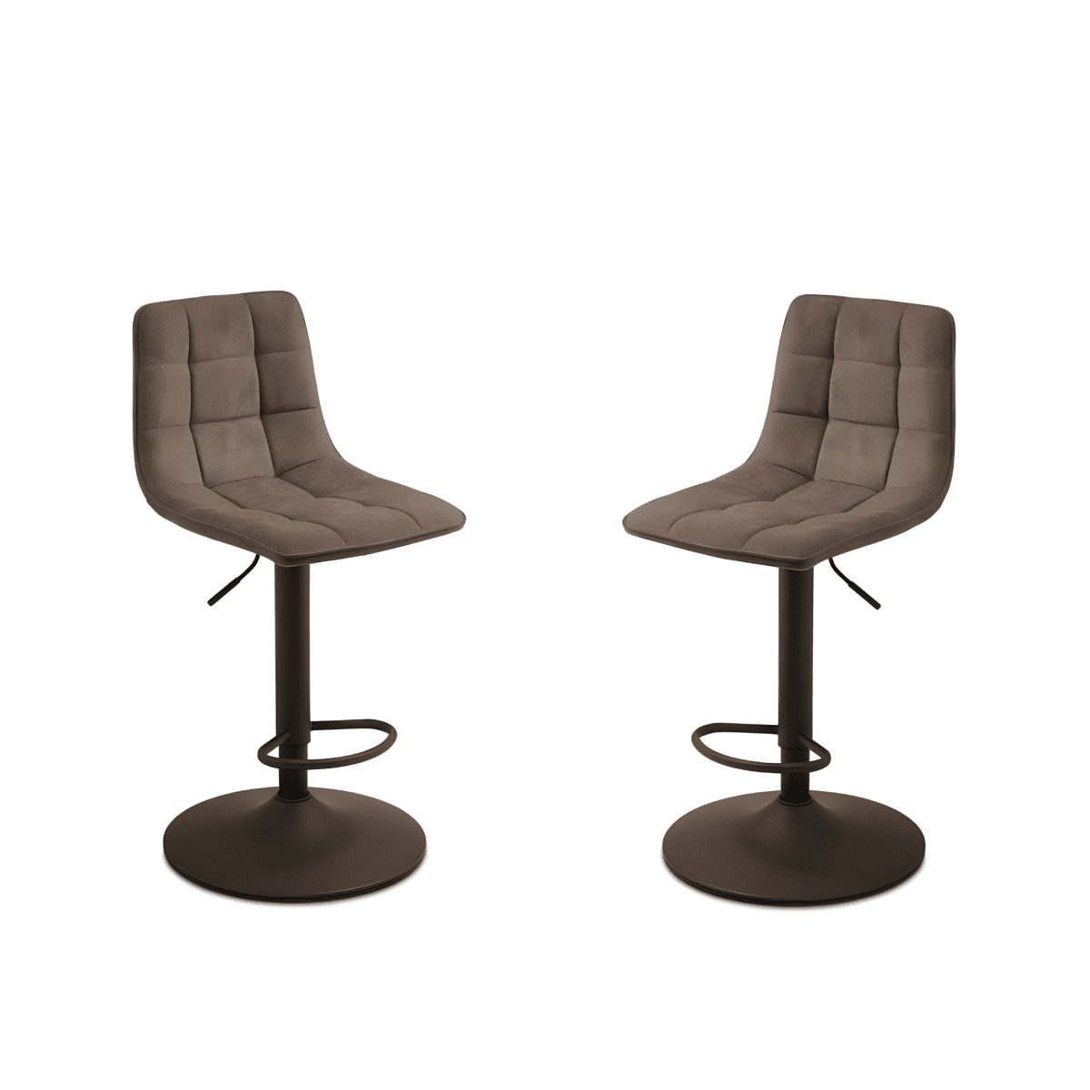 Set di sgabelli in tessuto "Milly" con seduta imbottita cm 45x45 91h - MondoViro